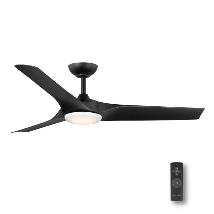 Altitude Gossamer 60 in. Integrated LED Indoor Matte Black Ceiling Fan with Remote Control and White Color Changing Light Kit 953L60MBK Otaku otaku.store 3