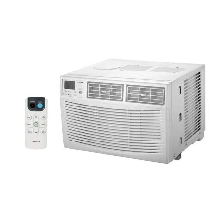 Amana 12,000 BTU 115V Window AC w/ Remote for Rooms up to 550 sq. ft. 24-Hour Timer 3-Speed Auto-Restart Digital Display White AMAP121BW Otaku otaku.store