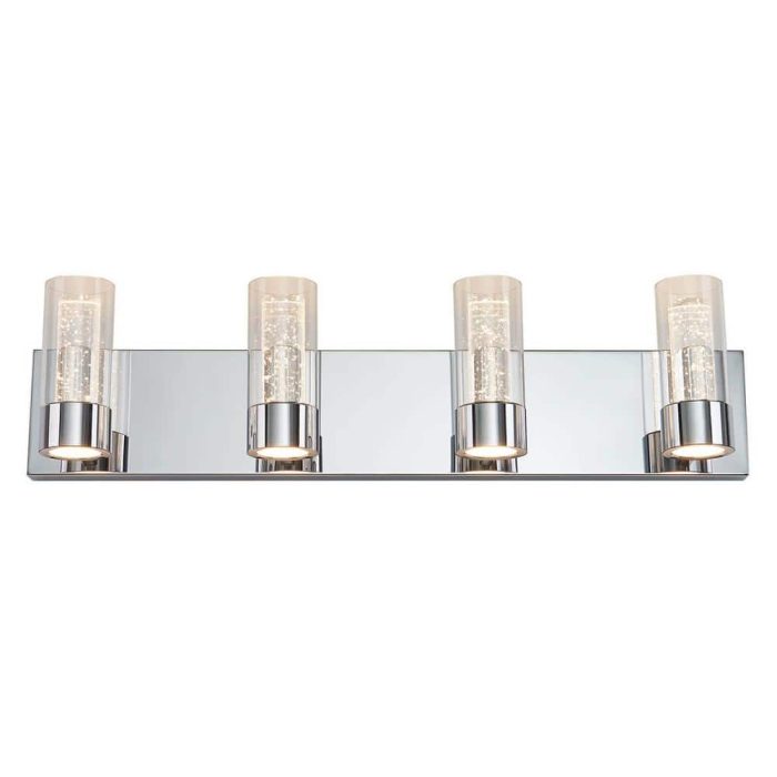 Artika Essence 27 in. 4 Light Chrome Modern Integrated LED Vanity Light Bar for Bathroom with Bubble Glass VAN4RA-HD2CR Otaku otaku.store 3