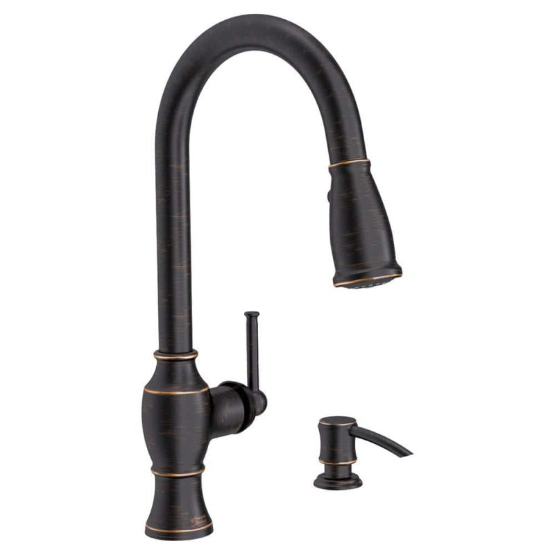 American Standard Marchand Single Handle Pull-Down Sprayer Kitchen Faucet in Legacy Bronze 7029301.278 Otaku otaku.store