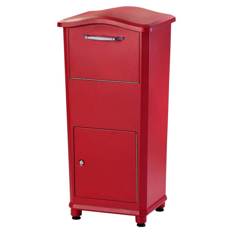 Architectural Mailboxes Elephantrunk Red, Extra Large, Steel, Locking, Parcel Drop 6900R Otaku otaku.store