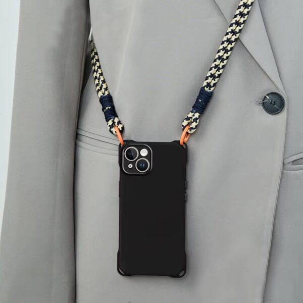 Dynamic Black Crossbody Lanyard Phone Case For iPhone - Image 2