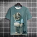 Blue Cat Oversized Short Sleeve T-Shirt