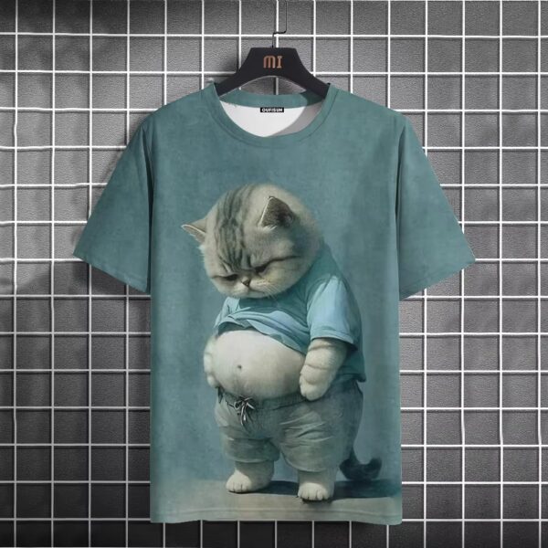 Blue Cat Oversized Short Sleeve T-Shirt