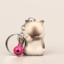 Shy Little Kitten Keychain With Mini Bell