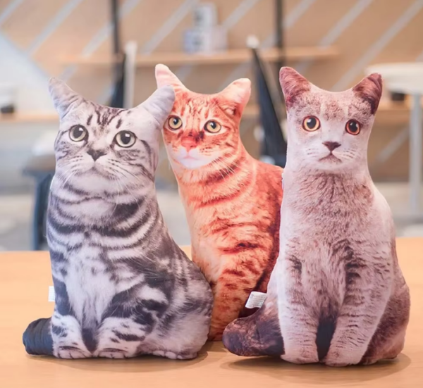 3D Cat Figures Soft Pillows