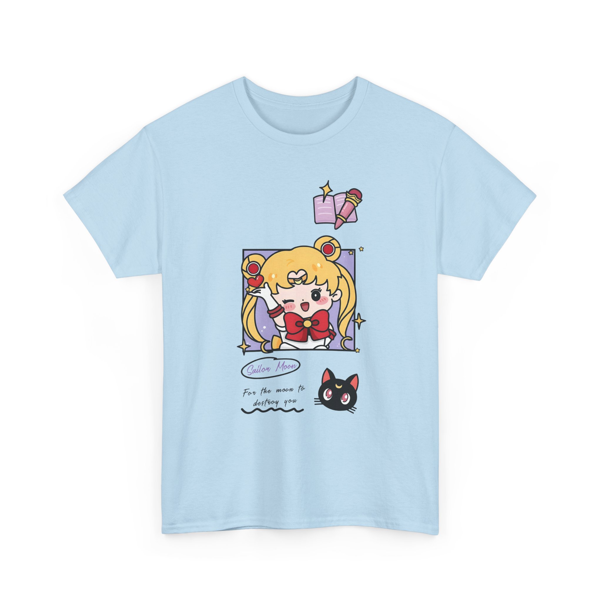 Sailor Moon and Luna Kawaii Chibi Fanart T Shirt - Image 11