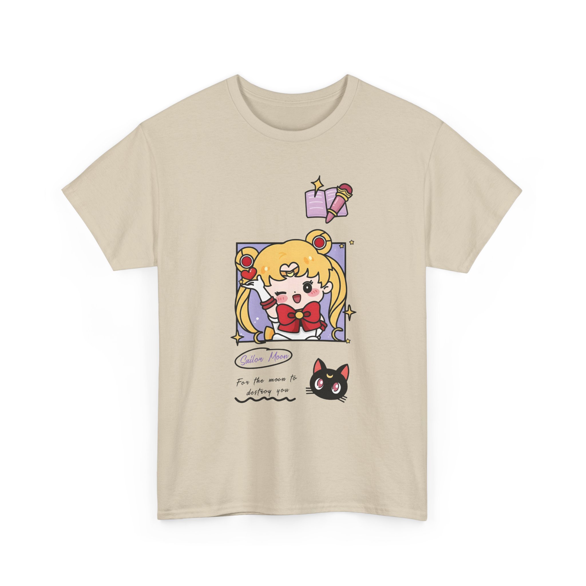 Sailor Moon and Luna Kawaii Chibi Fanart T Shirt - Image 15