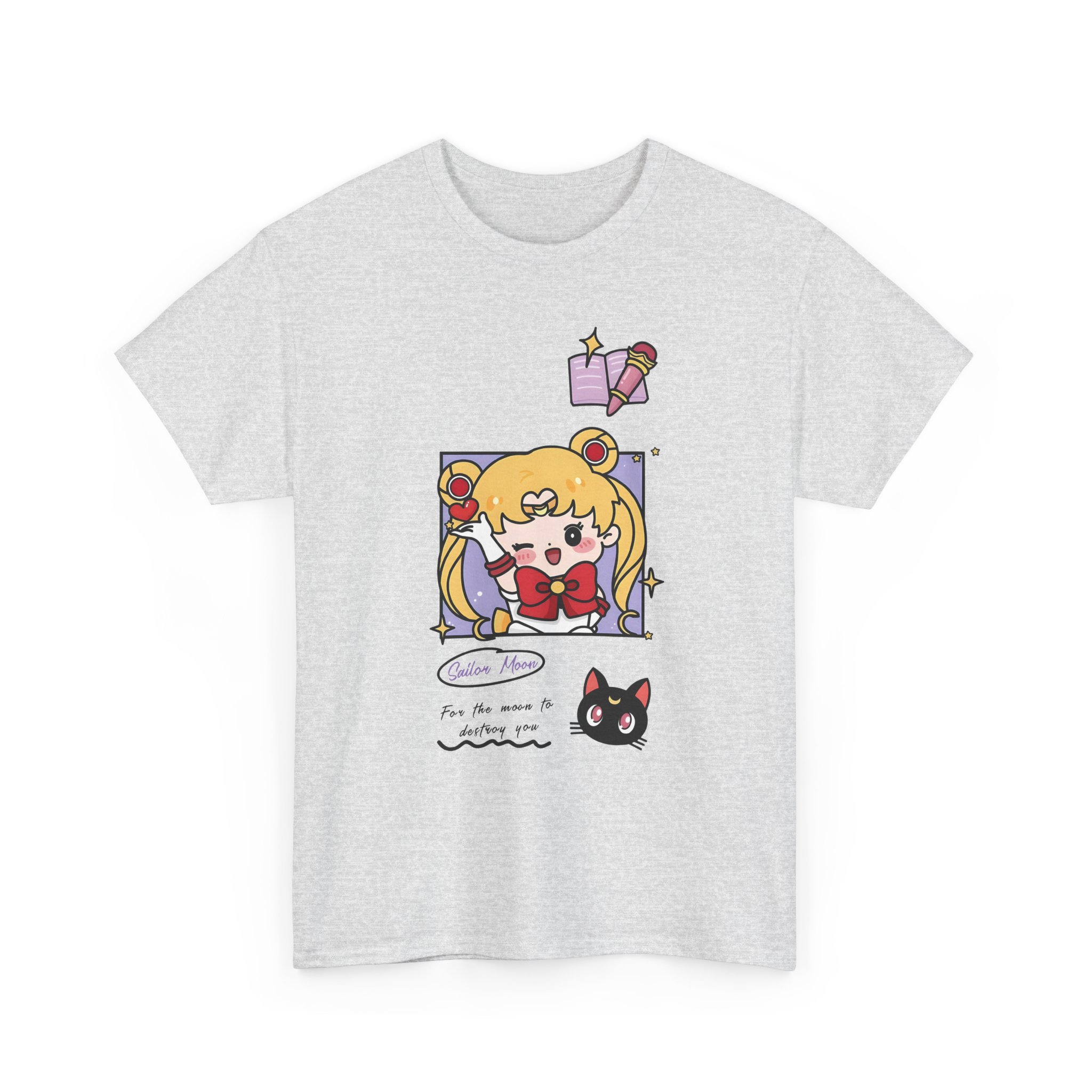 Sailor Moon and Luna Kawaii Chibi Fanart T Shirt - Image 4