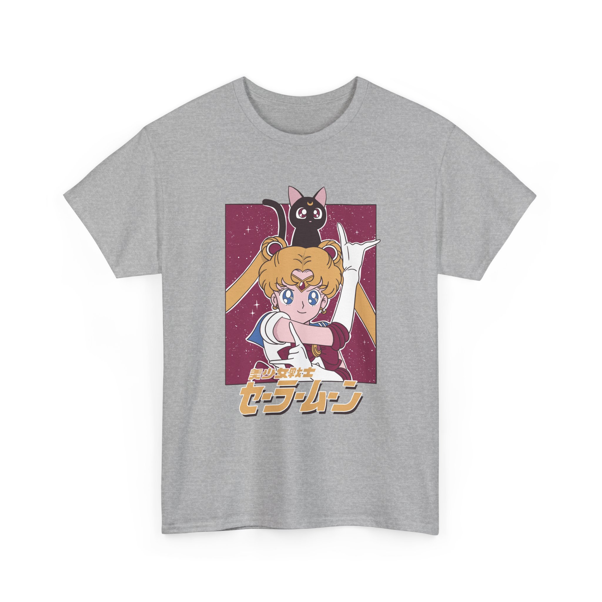 Sailor Moon and Luna Vintage Aesthetic T Shirt - Image 6