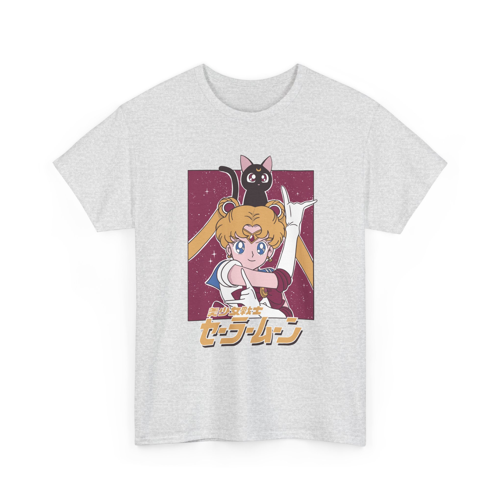 Sailor Moon and Luna Vintage Aesthetic T Shirt - Image 5