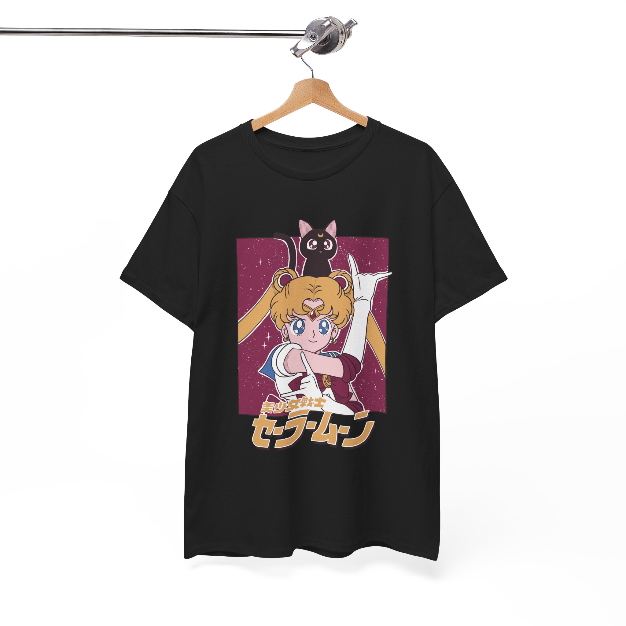 Sailor Moon and Luna Vintage Aesthetic T Shirt - Image 4