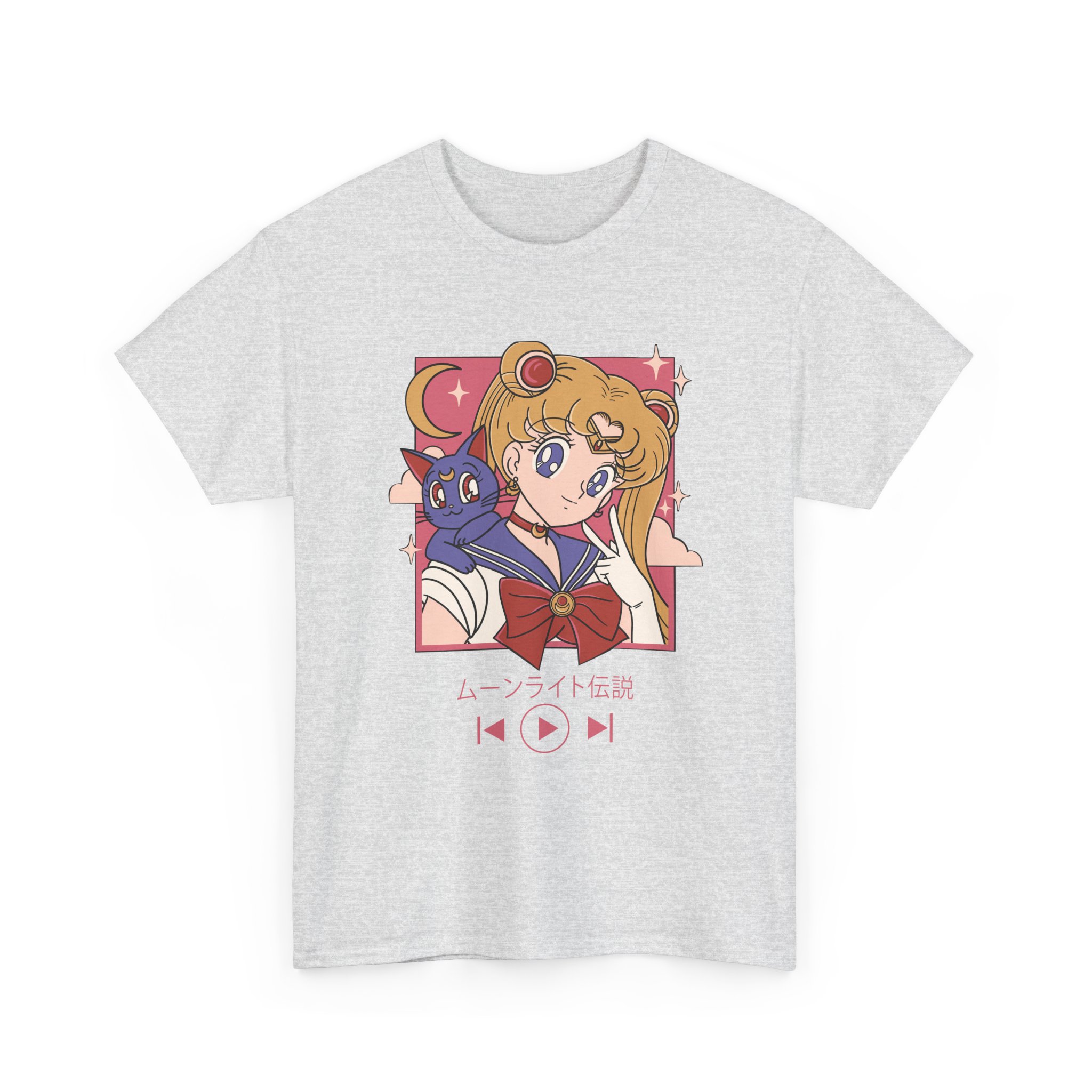 Sailor Moon - Usagi and Luna Fanart T Shirt - Image 4