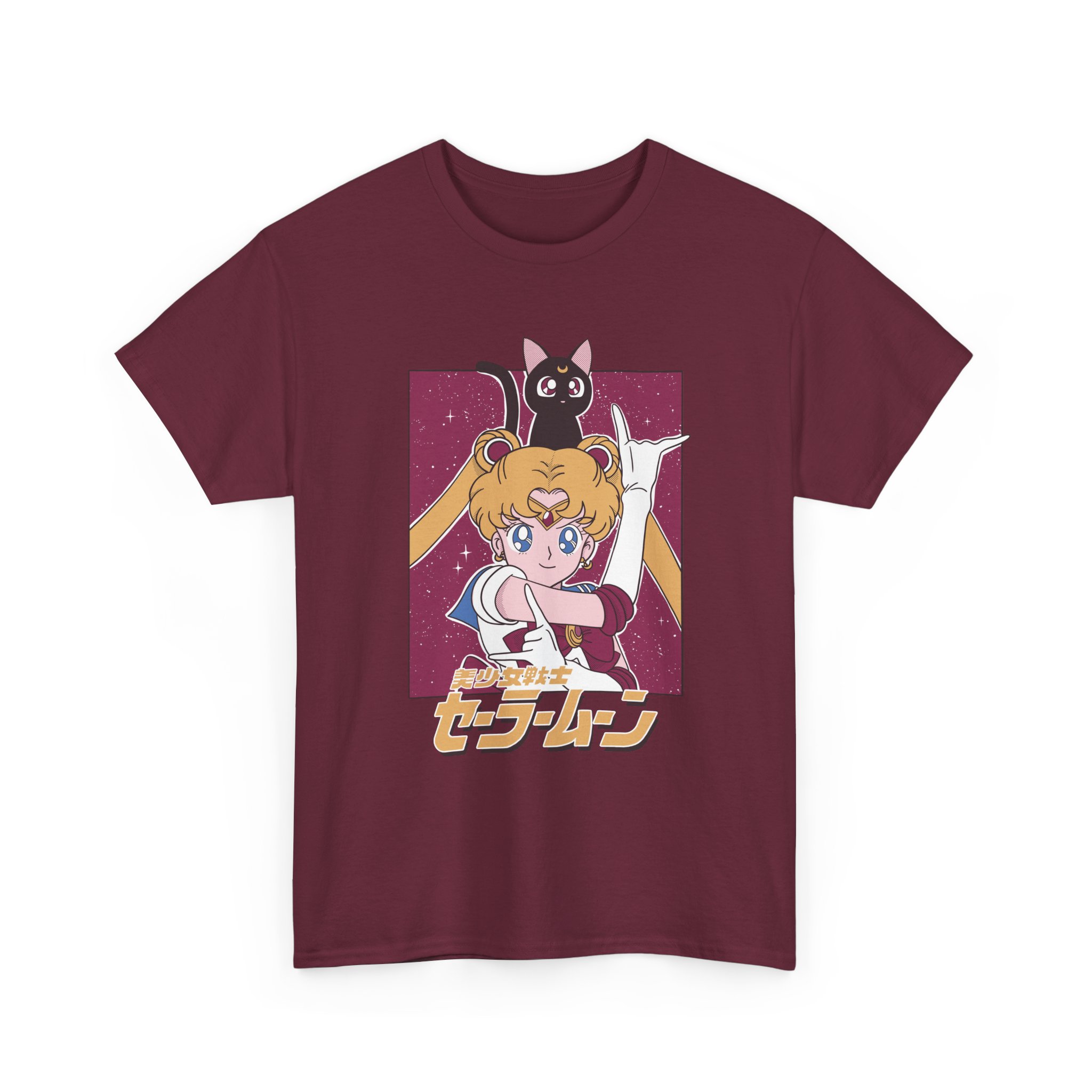 Sailor Moon and Luna Vintage Aesthetic T Shirt - Image 7