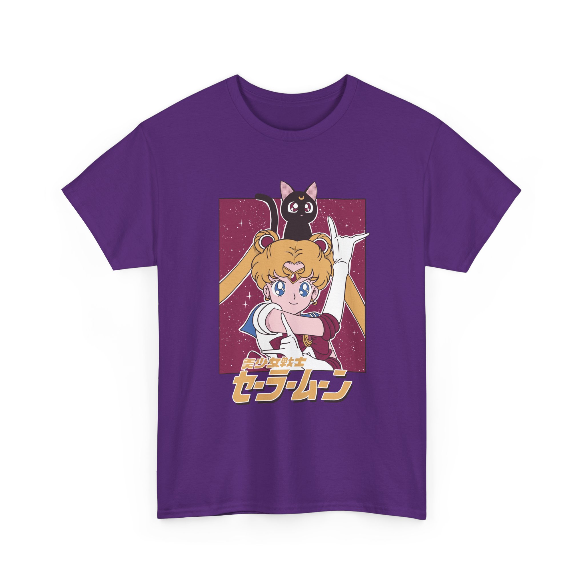 Sailor Moon and Luna Vintage Aesthetic T Shirt - Image 14