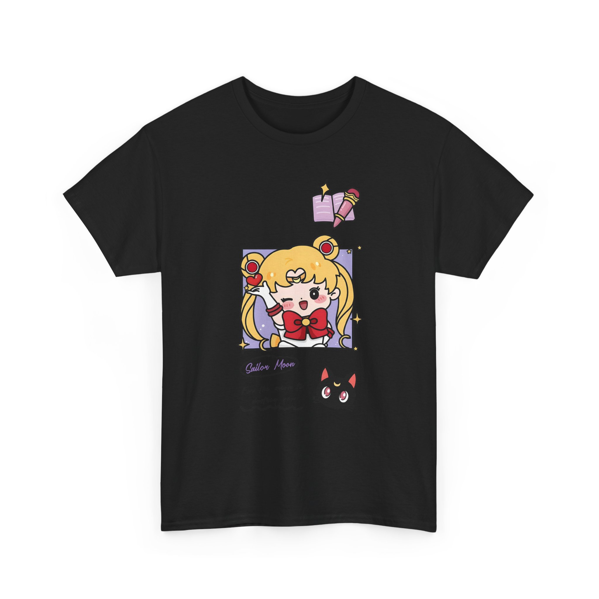 Sailor Moon and Luna Kawaii Chibi Fanart T Shirt