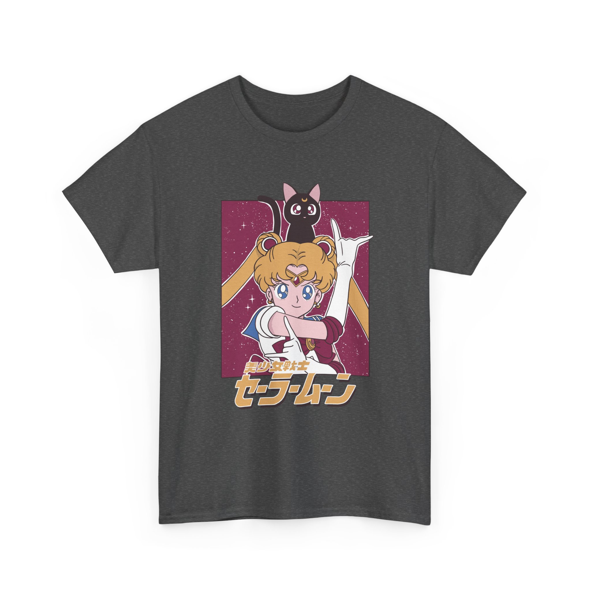 Sailor Moon and Luna Vintage Aesthetic T Shirt - Image 11