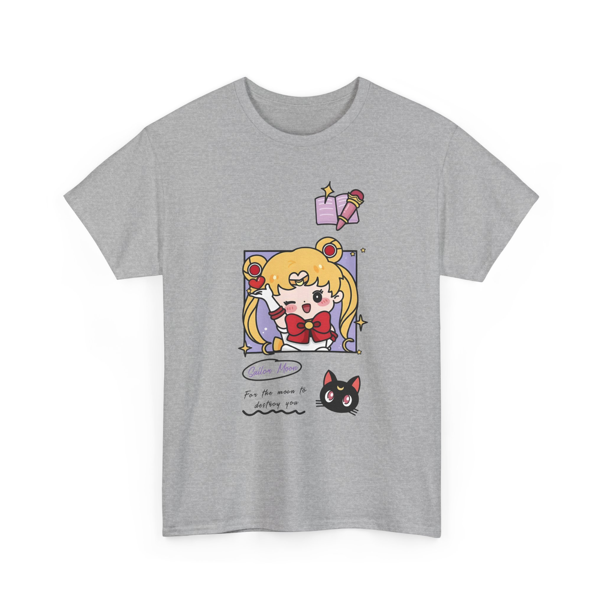 Sailor Moon and Luna Kawaii Chibi Fanart T Shirt - Image 5