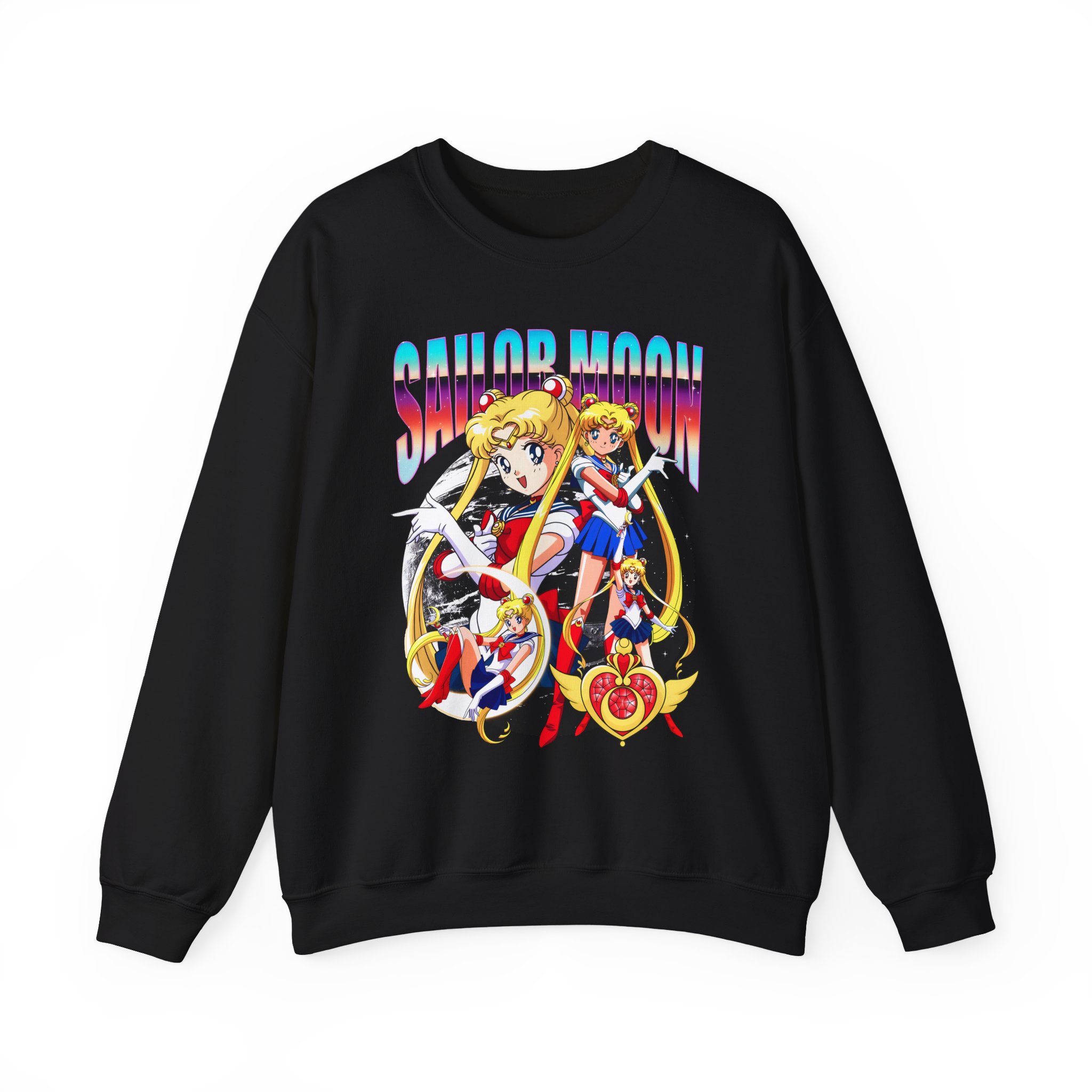 Sailor Moon Retro 90s Anime Graphic Sweatshirt - Image 3