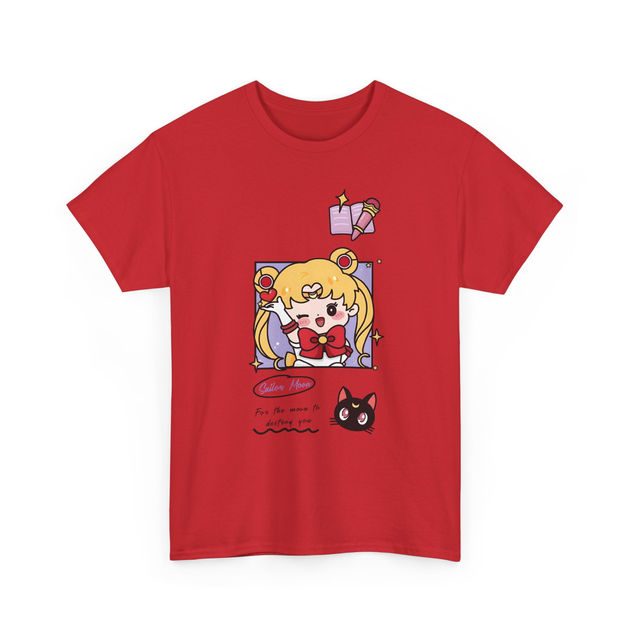 Sailor Moon and Luna Kawaii Chibi Fanart T Shirt - Image 13