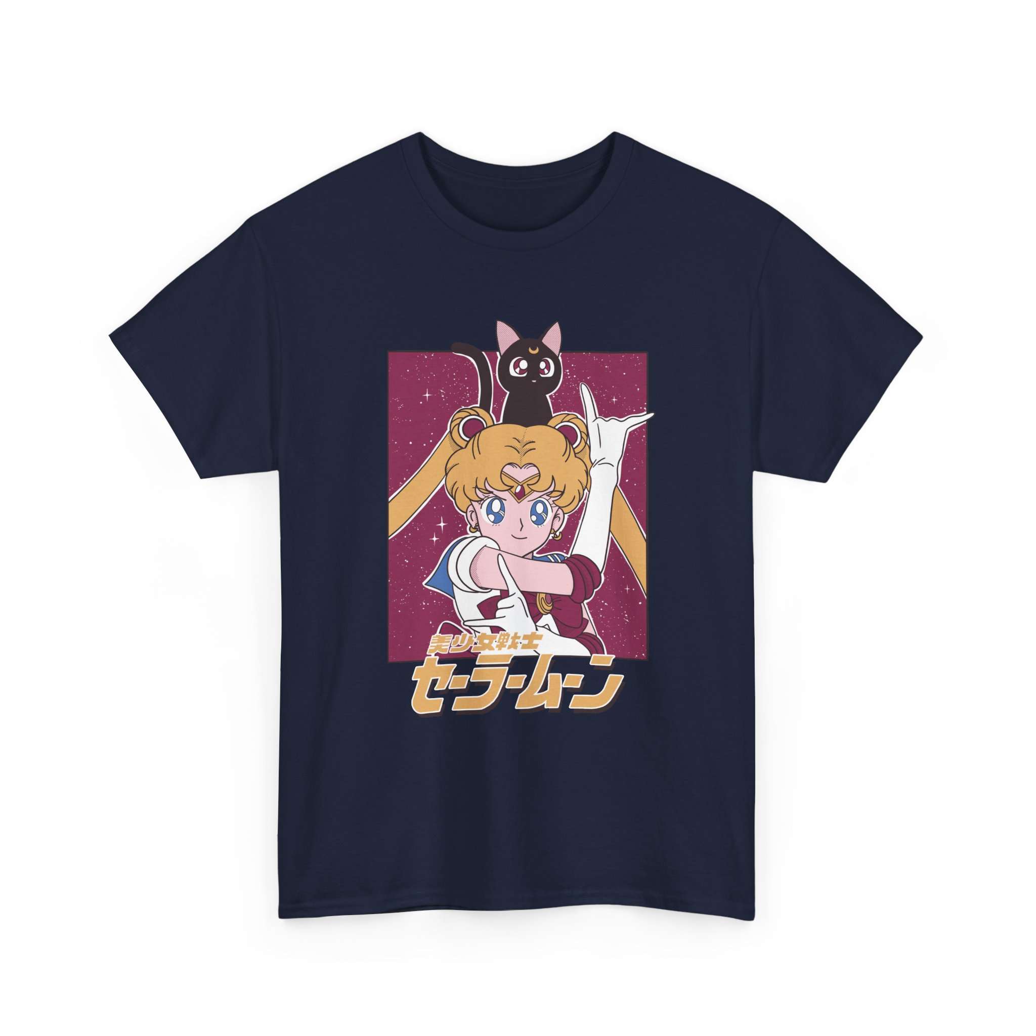 Sailor Moon and Luna Vintage Aesthetic T Shirt - Image 8