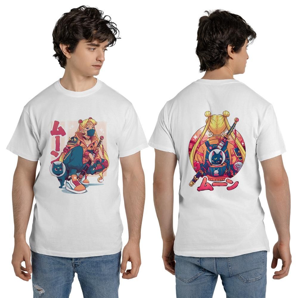 Sailor Moon Cyberpunk Street-style T Shirt - Image 2