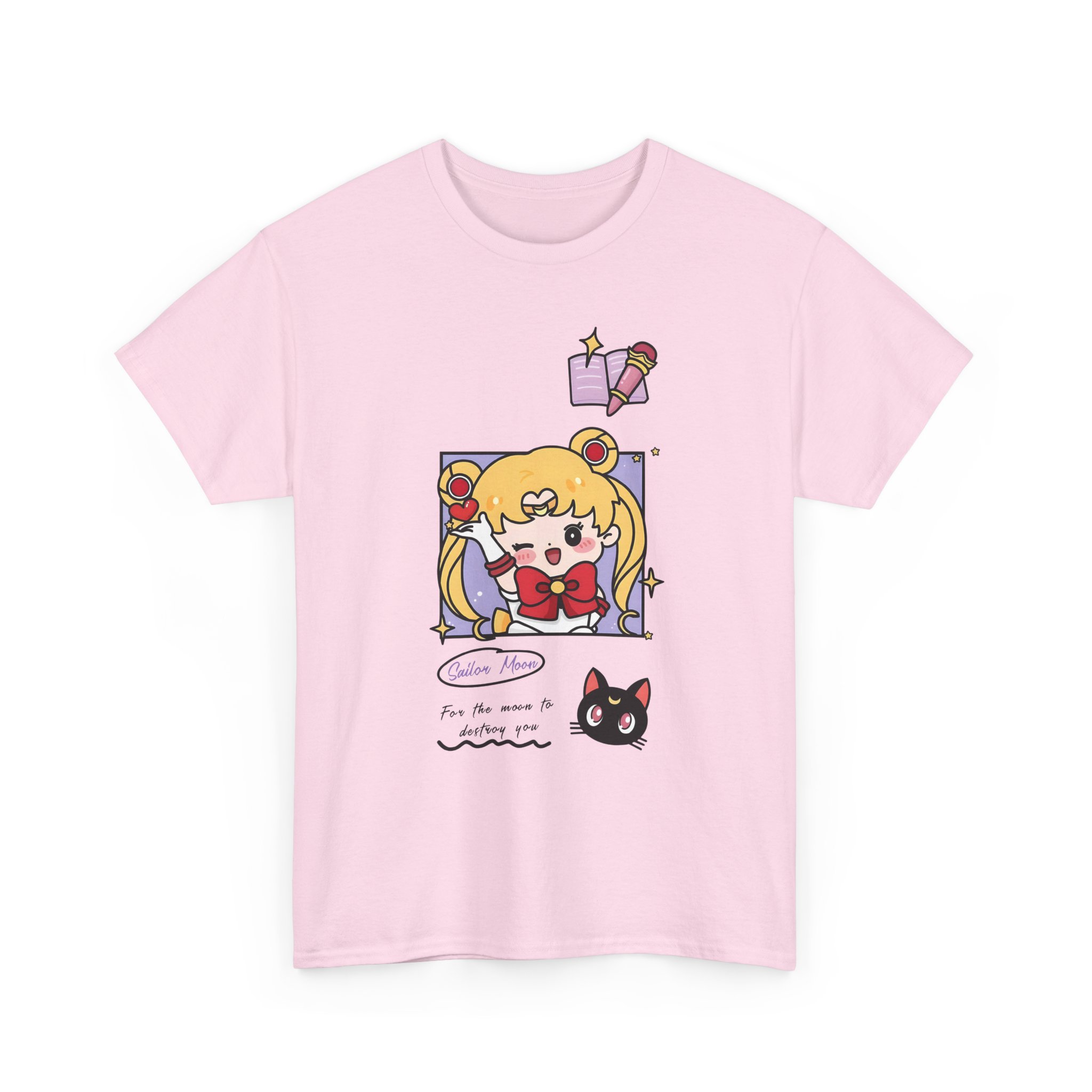 Sailor Moon and Luna Kawaii Chibi Fanart T Shirt - Image 9