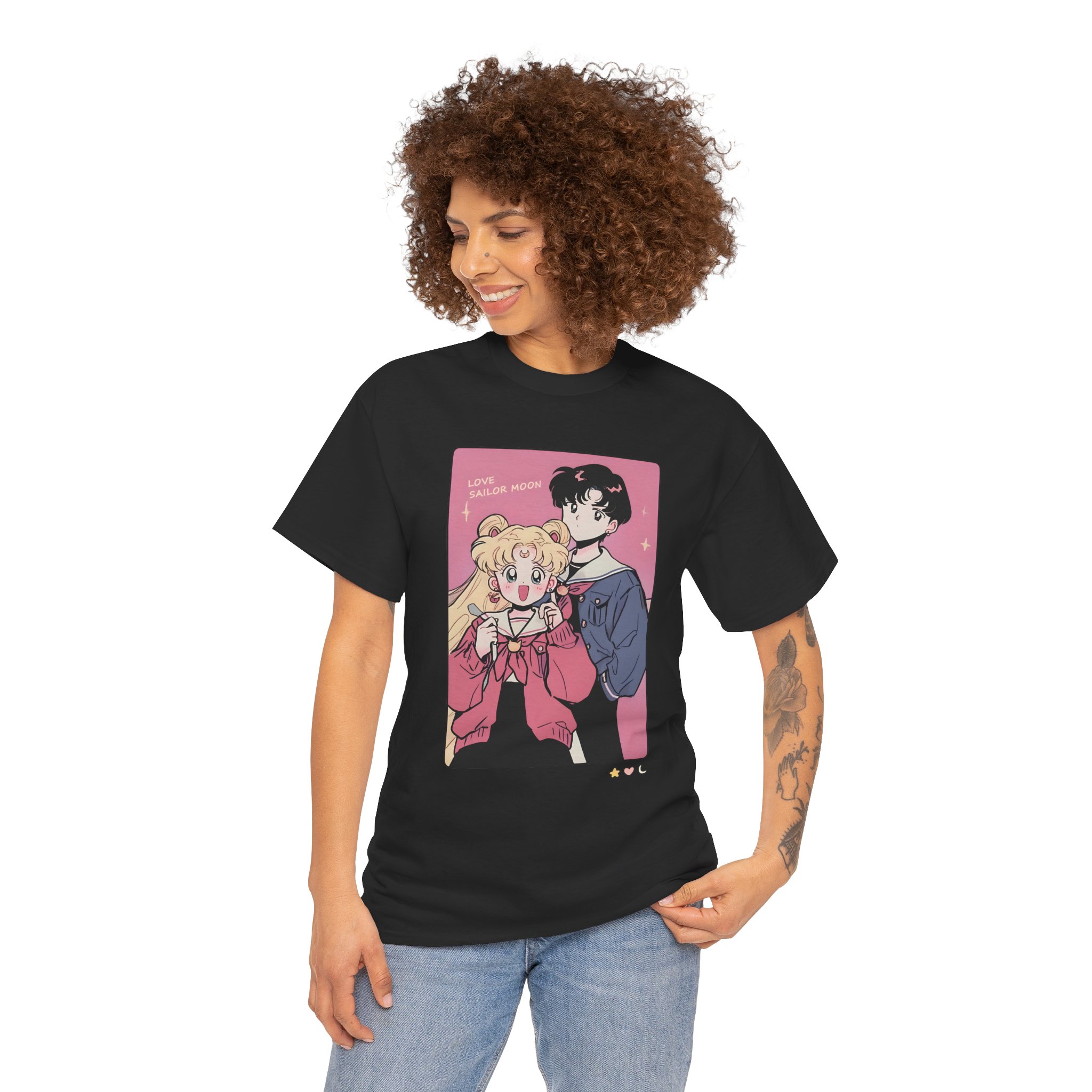 Sailor Moon - Usagi and Mamoru Fanart T Shirt - Image 2