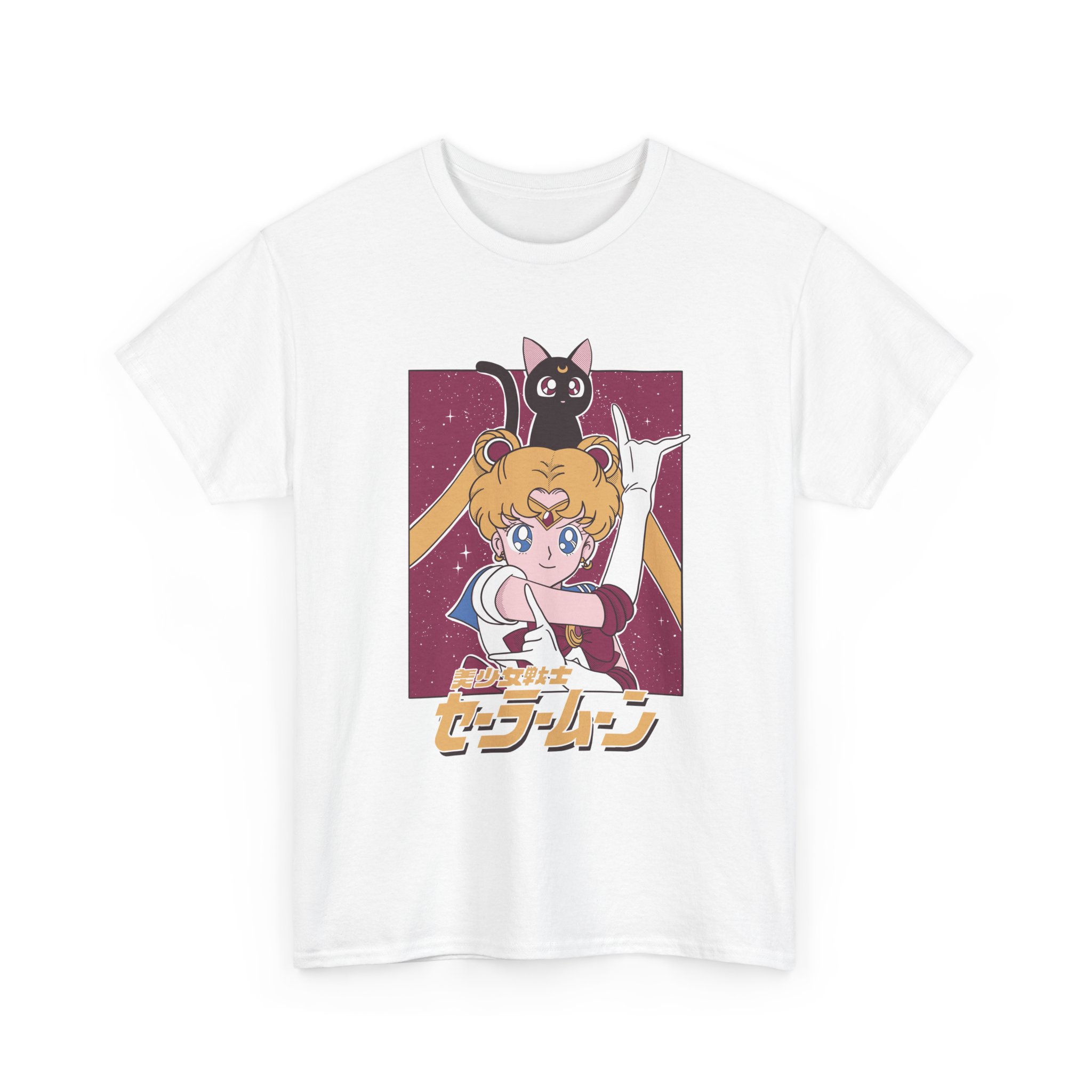 Sailor Moon and Luna Vintage Aesthetic T Shirt