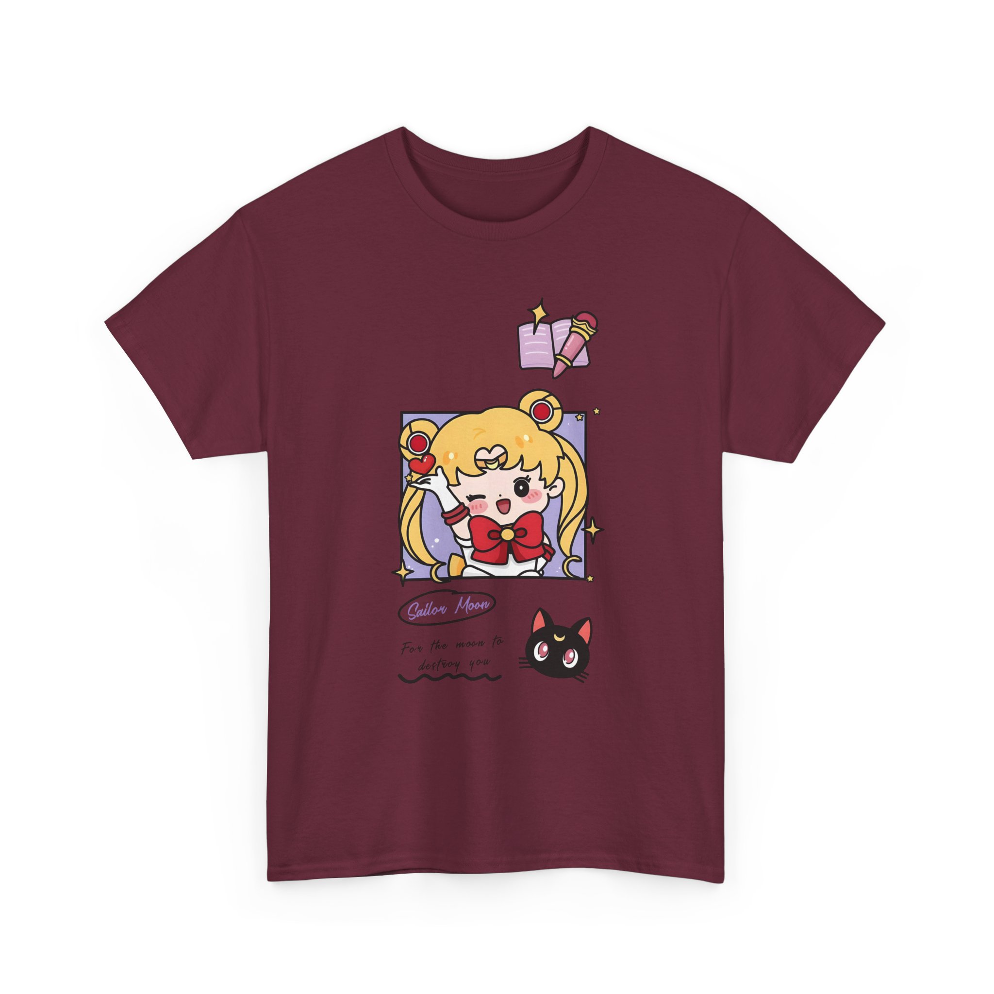 Sailor Moon and Luna Kawaii Chibi Fanart T Shirt - Image 6