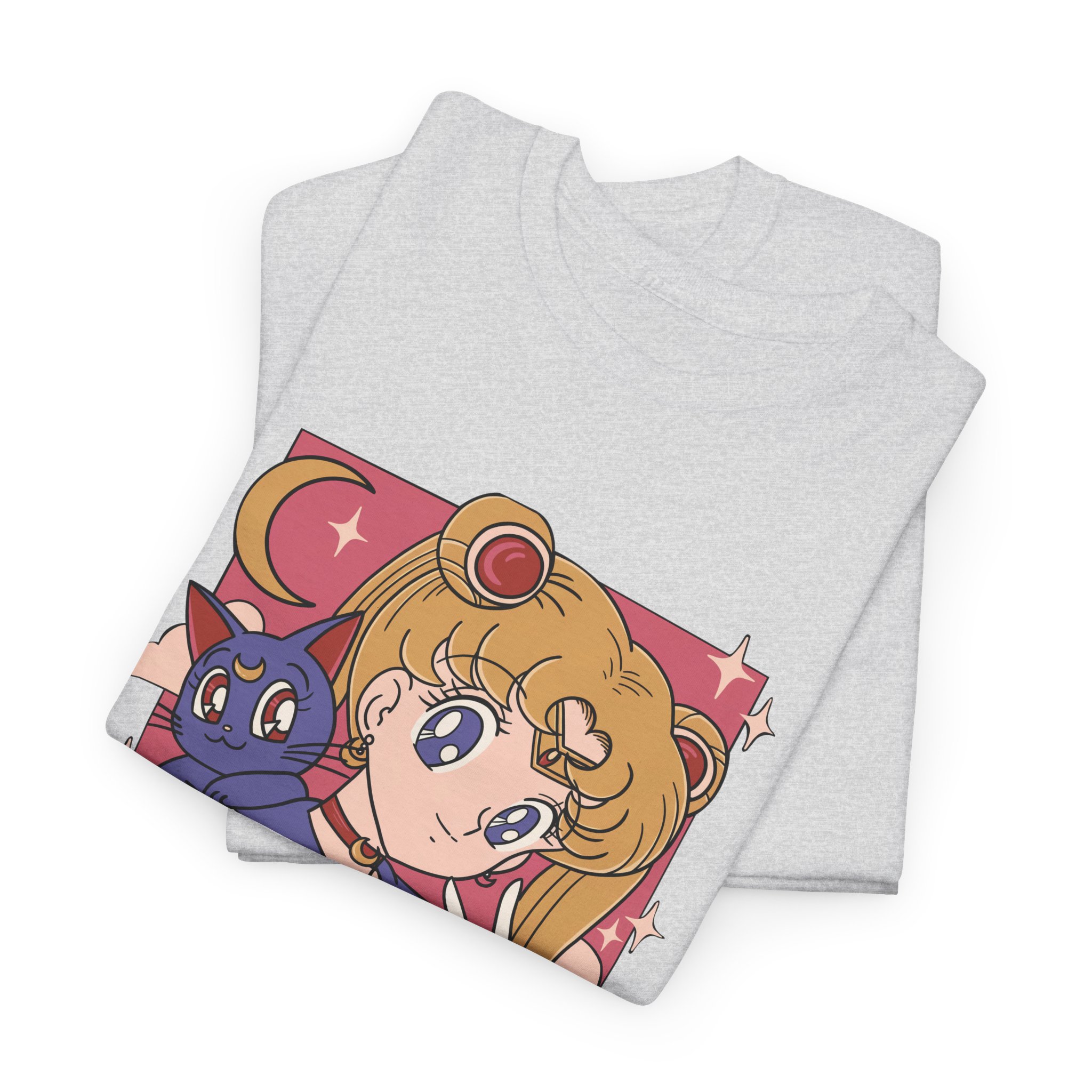 Sailor Moon - Usagi and Luna Fanart T Shirt - Image 5