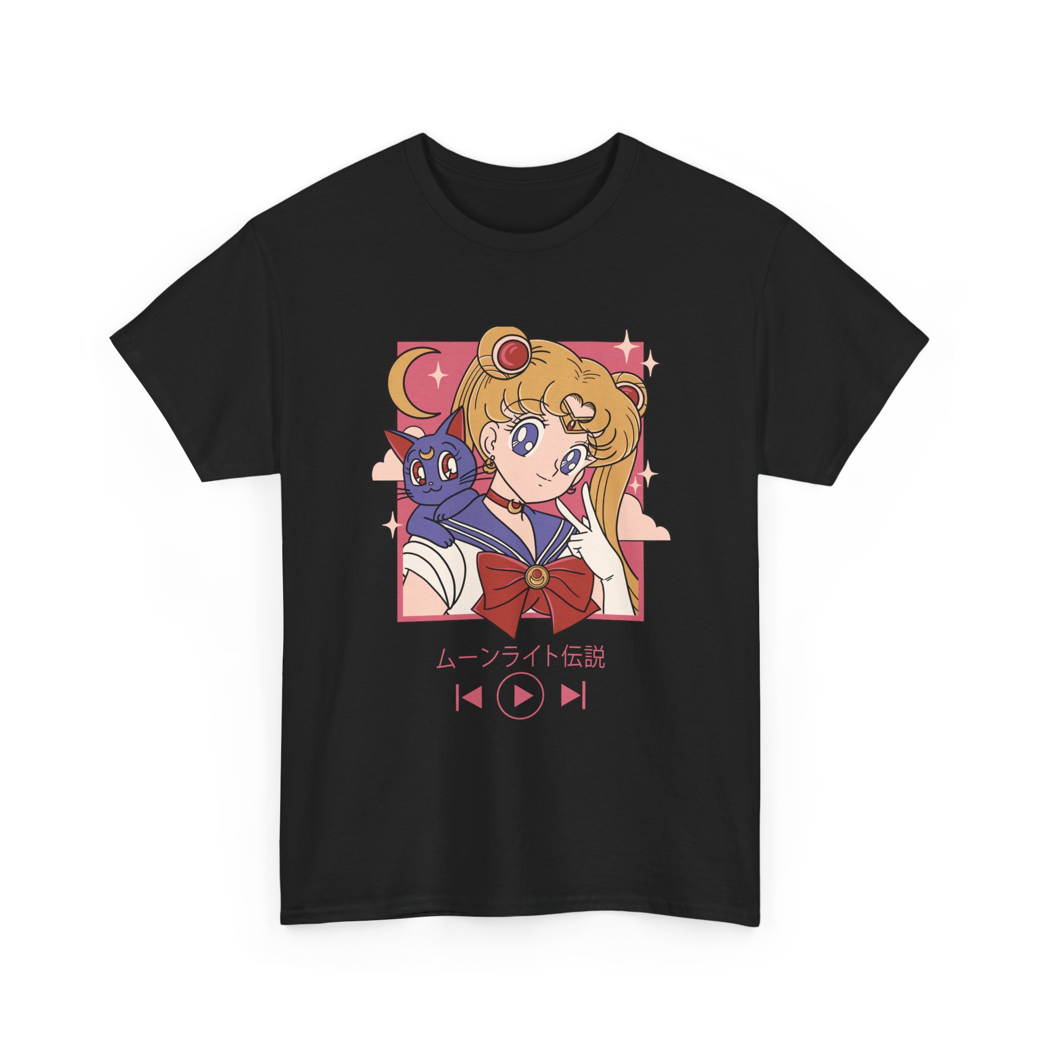 Sailor Moon - Usagi and Luna Fanart T Shirt - Image 3