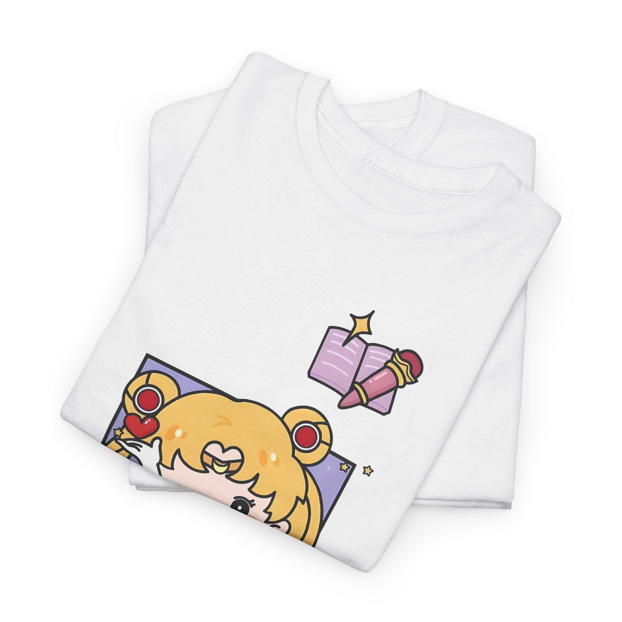 Sailor Moon and Luna Kawaii Chibi Fanart T Shirt - Image 3