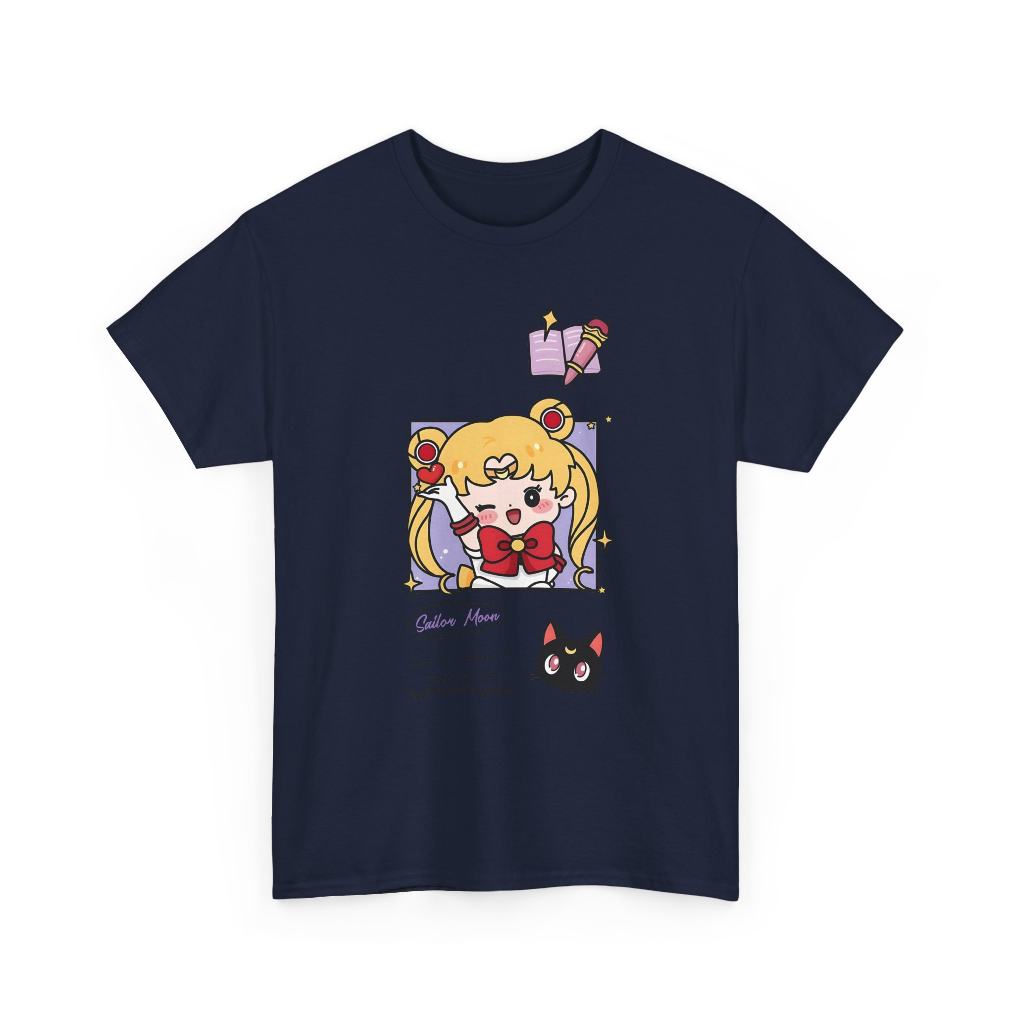 Sailor Moon and Luna Kawaii Chibi Fanart T Shirt - Image 8