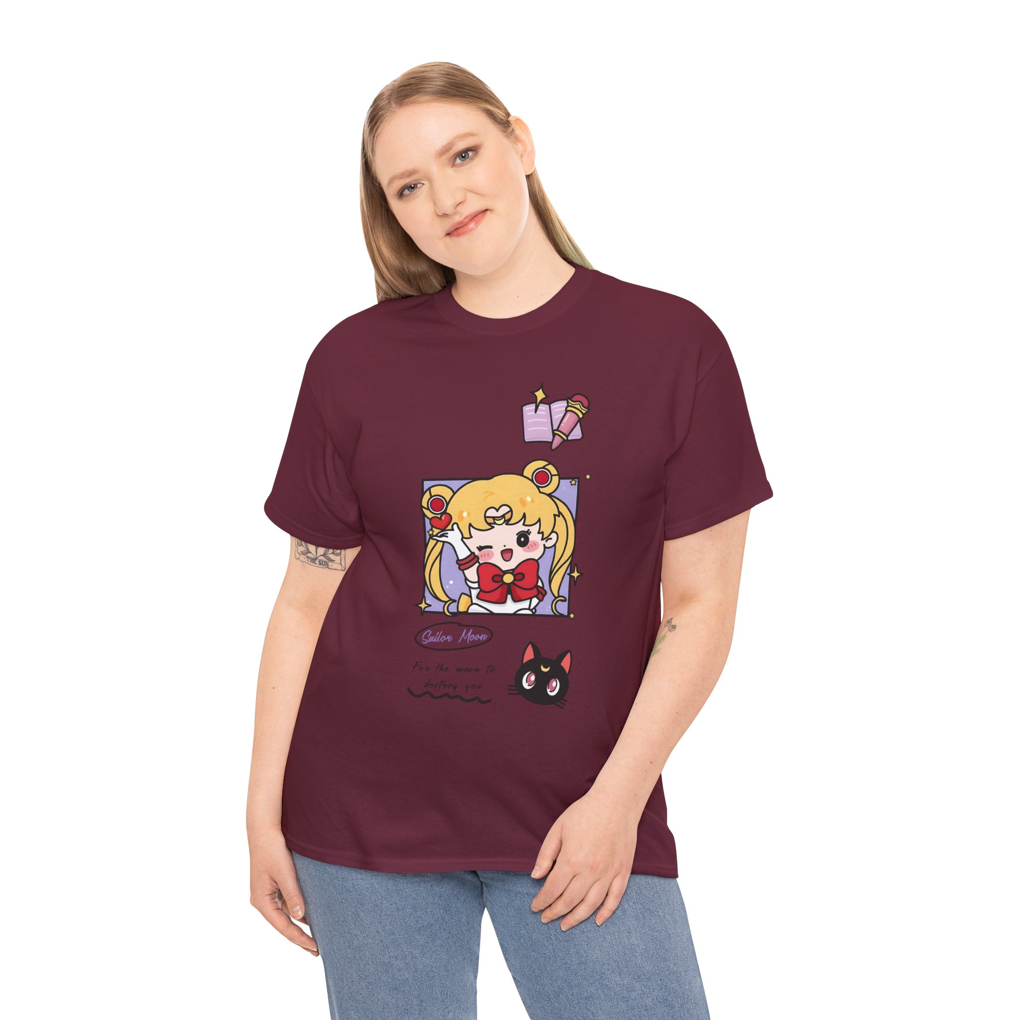Sailor Moon and Luna Kawaii Chibi Fanart T Shirt - Image 7