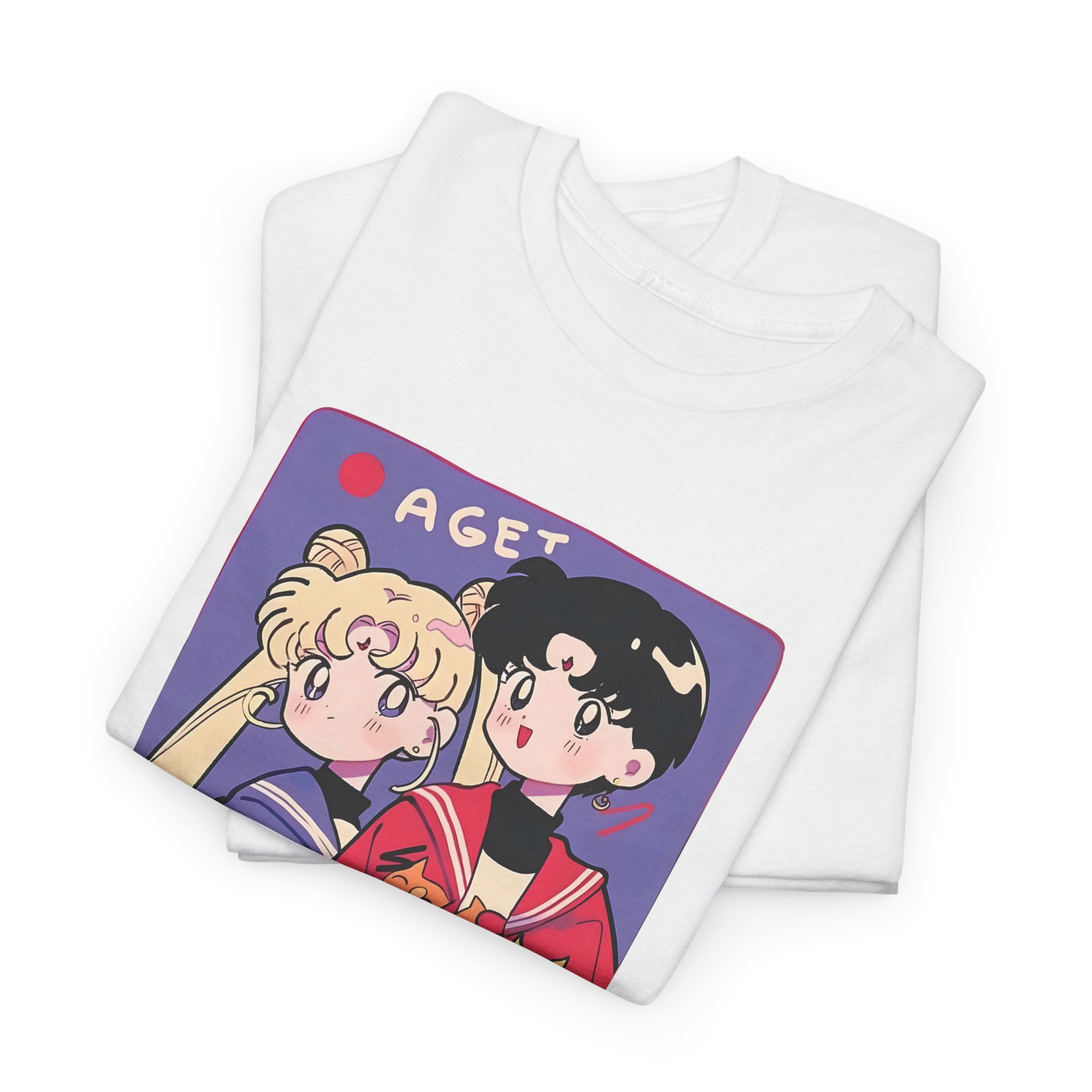 Sailor Moon - Usagi and Mamoru Chibi Fanart T Shirt - Image 2