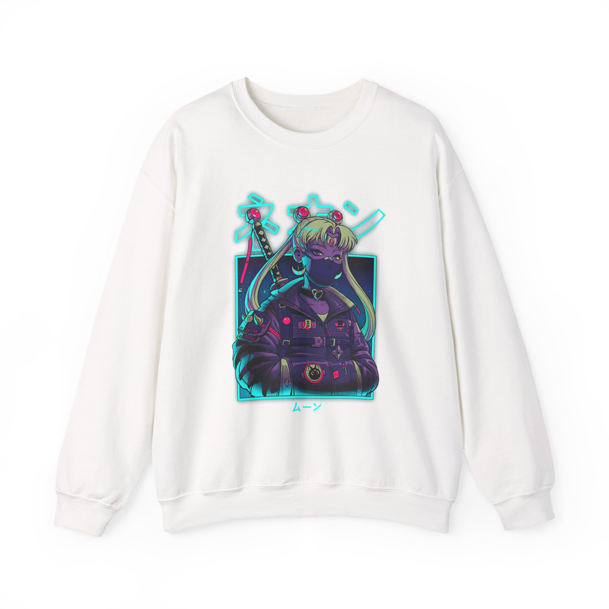Sailor Moon Cyberpunk Neon Sweatshirt - Image 3