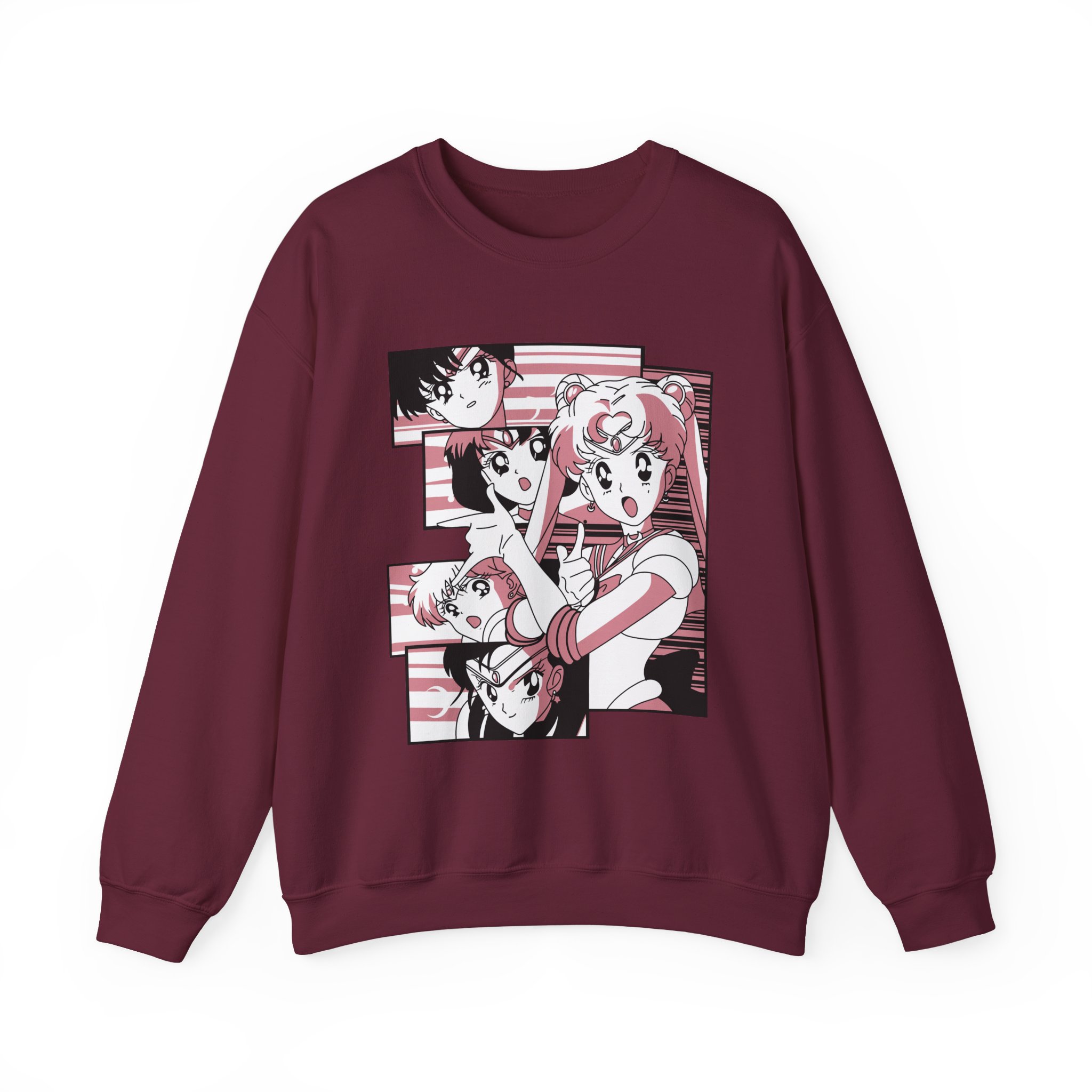 Sailor Moon - Sailor Scouts Retro Anime Collage Sweatshirt - Image 7