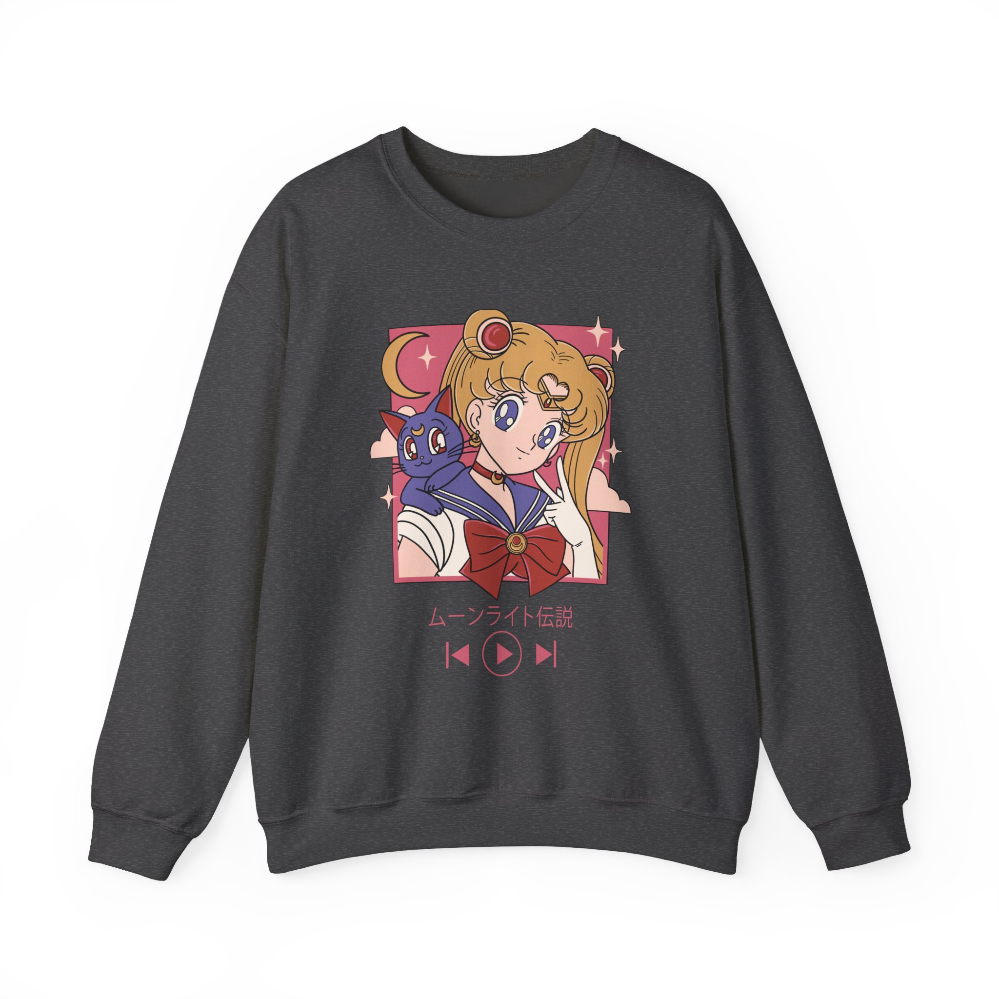 Sailor Moon - Usagi and Luna Fanart Sweatshirt - Image 7