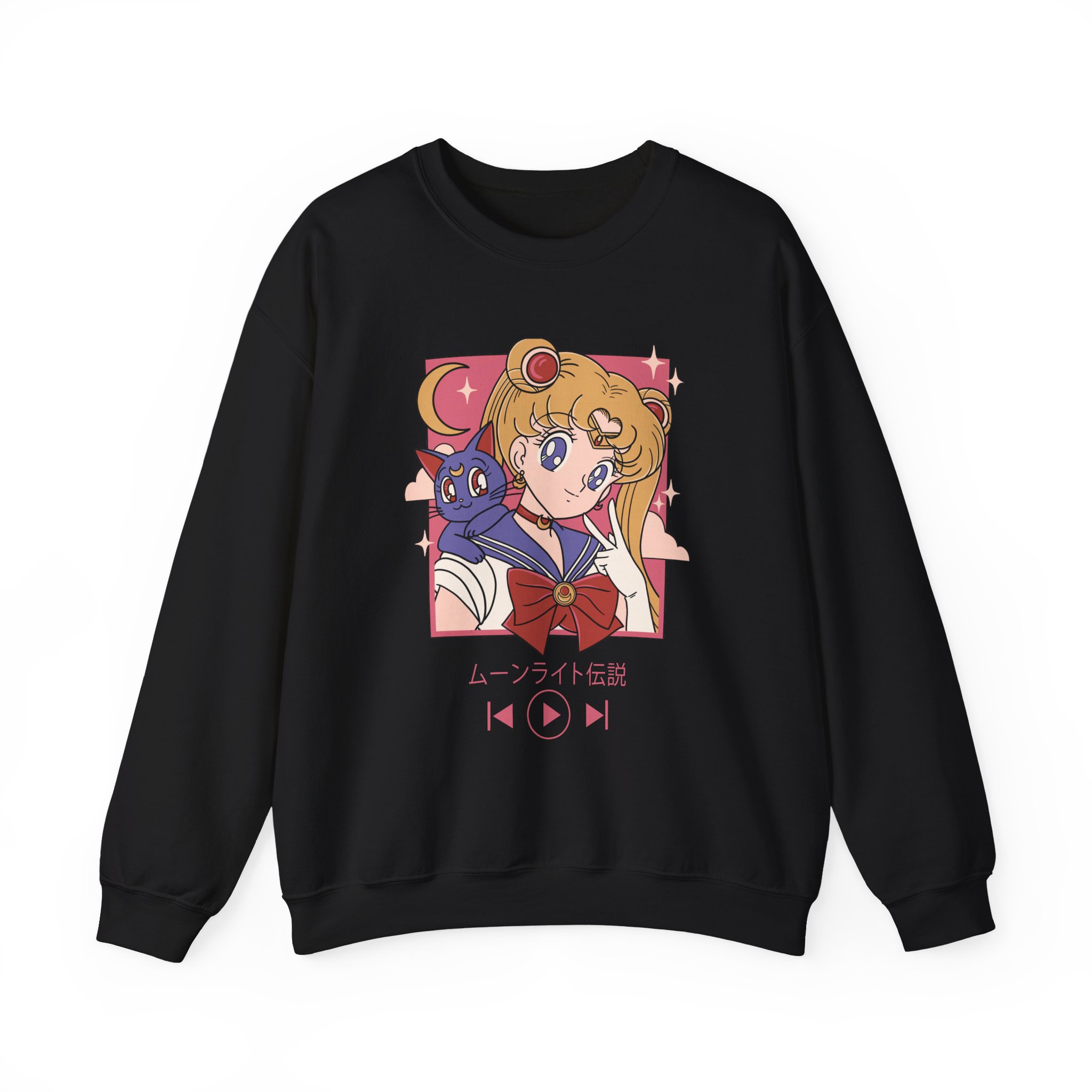Sailor Moon - Usagi and Luna Fanart Sweatshirt