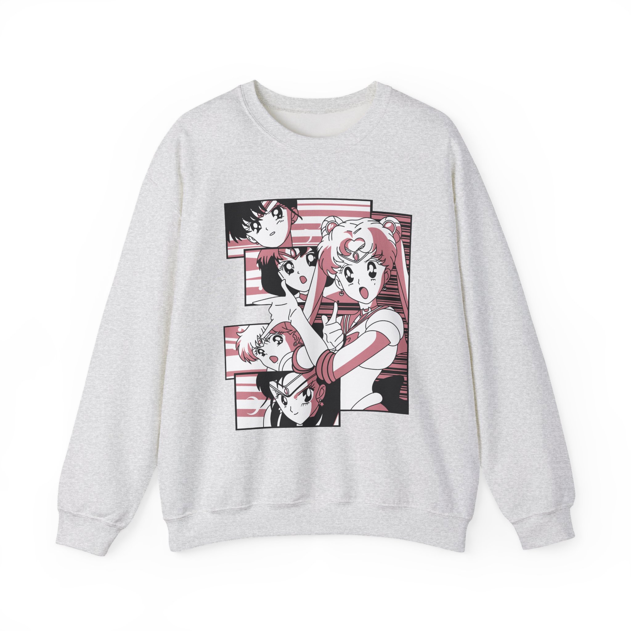 Sailor Moon - Sailor Scouts Retro Anime Collage Sweatshirt - Image 4