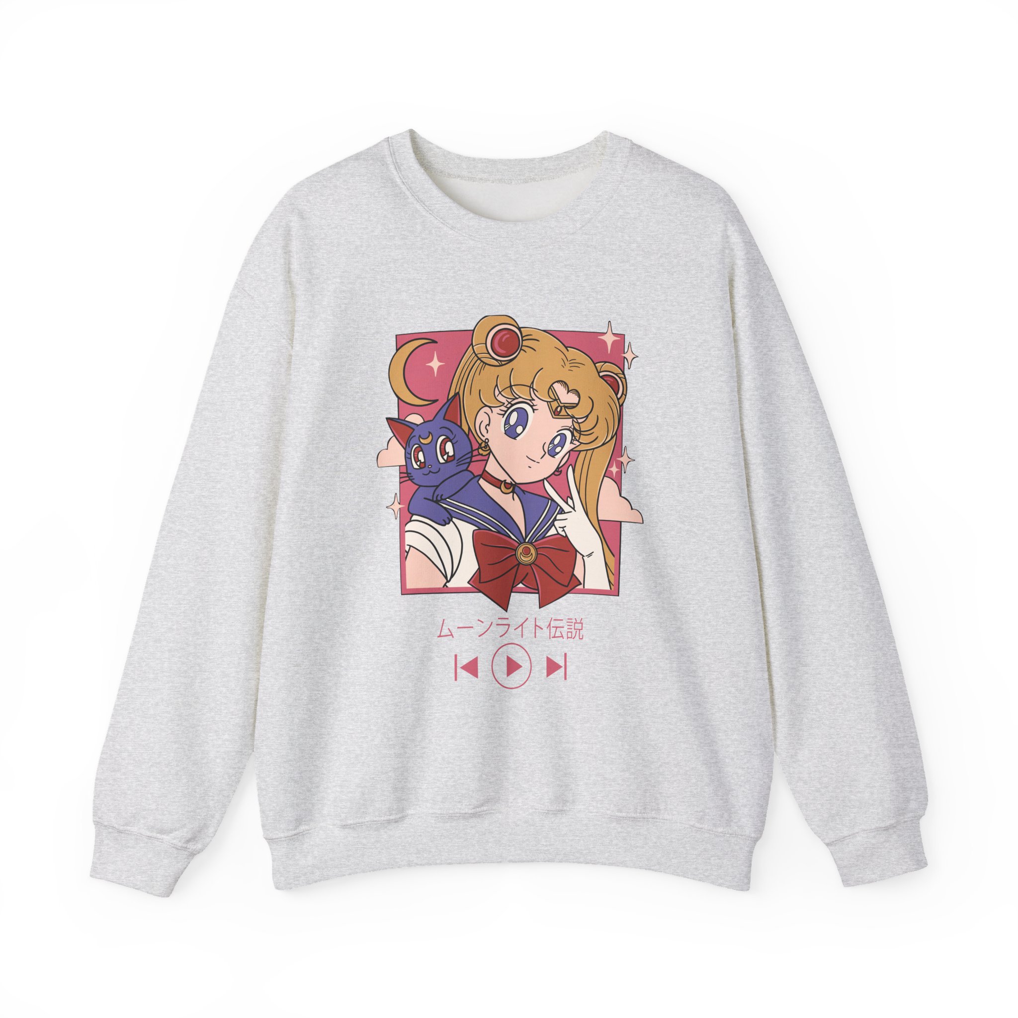 Sailor Moon - Usagi and Luna Fanart Sweatshirt - Image 4