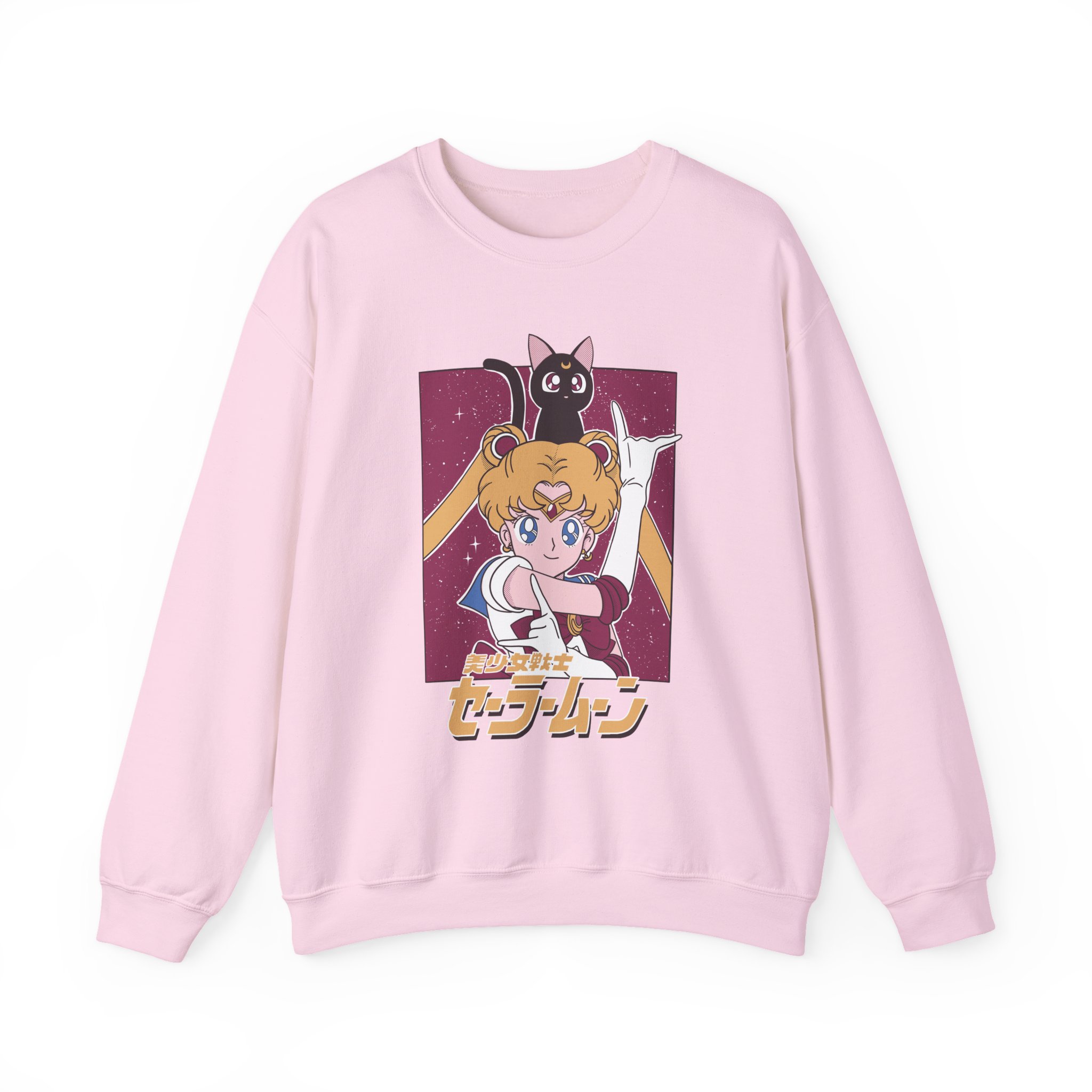 Sailor Moon and Luna Vintage Aesthetic Sweatshirt - Image 13