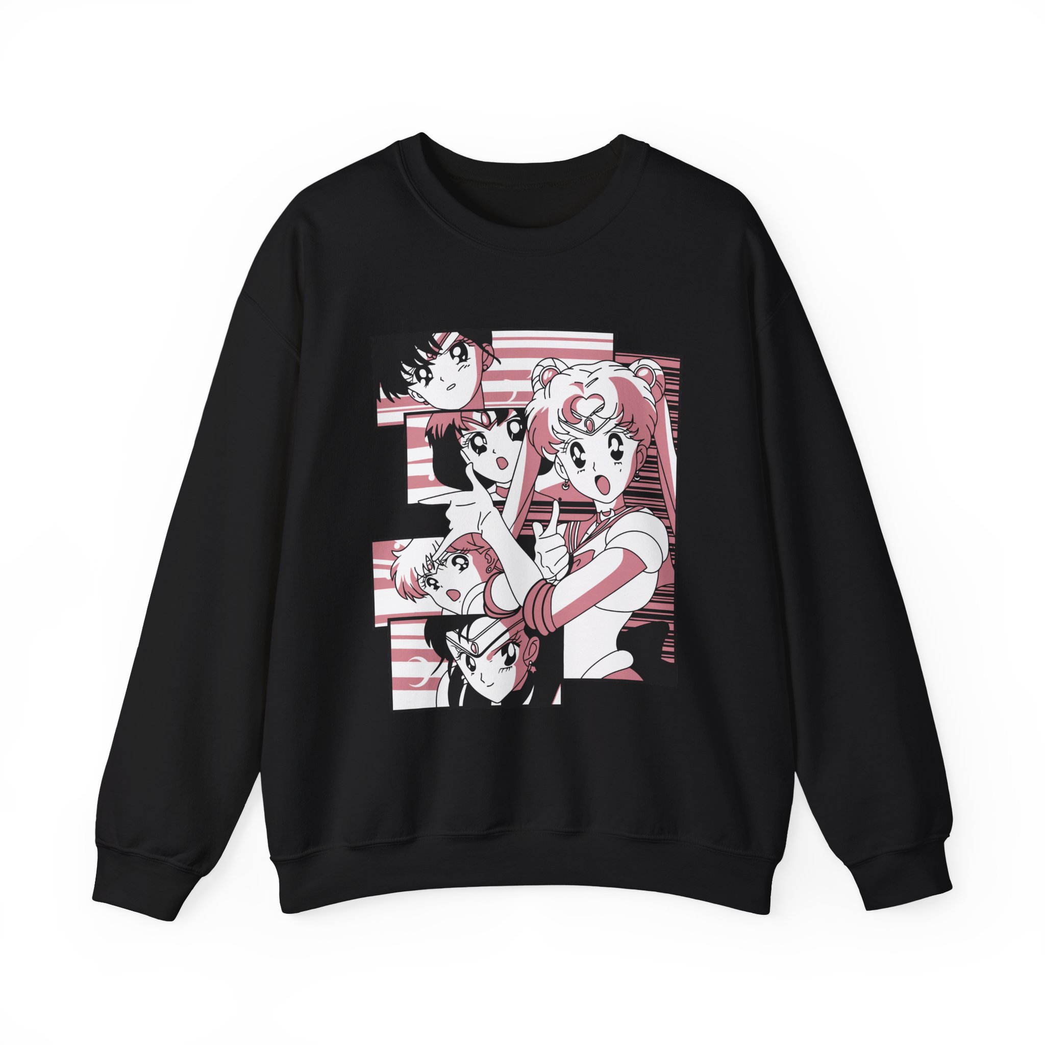 Sailor Moon - Sailor Scouts Retro Anime Collage Sweatshirt