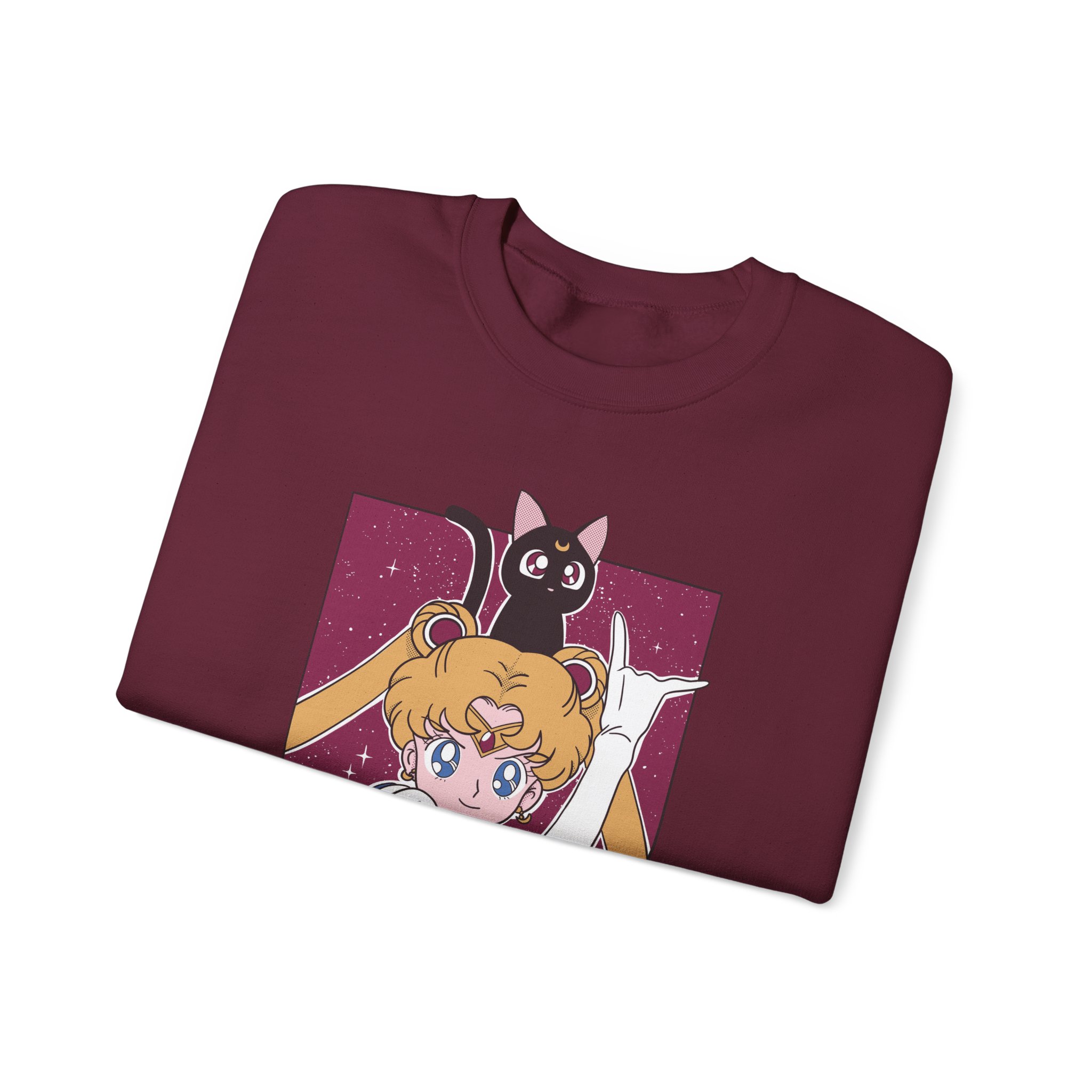 Sailor Moon and Luna Vintage Aesthetic Sweatshirt - Image 8