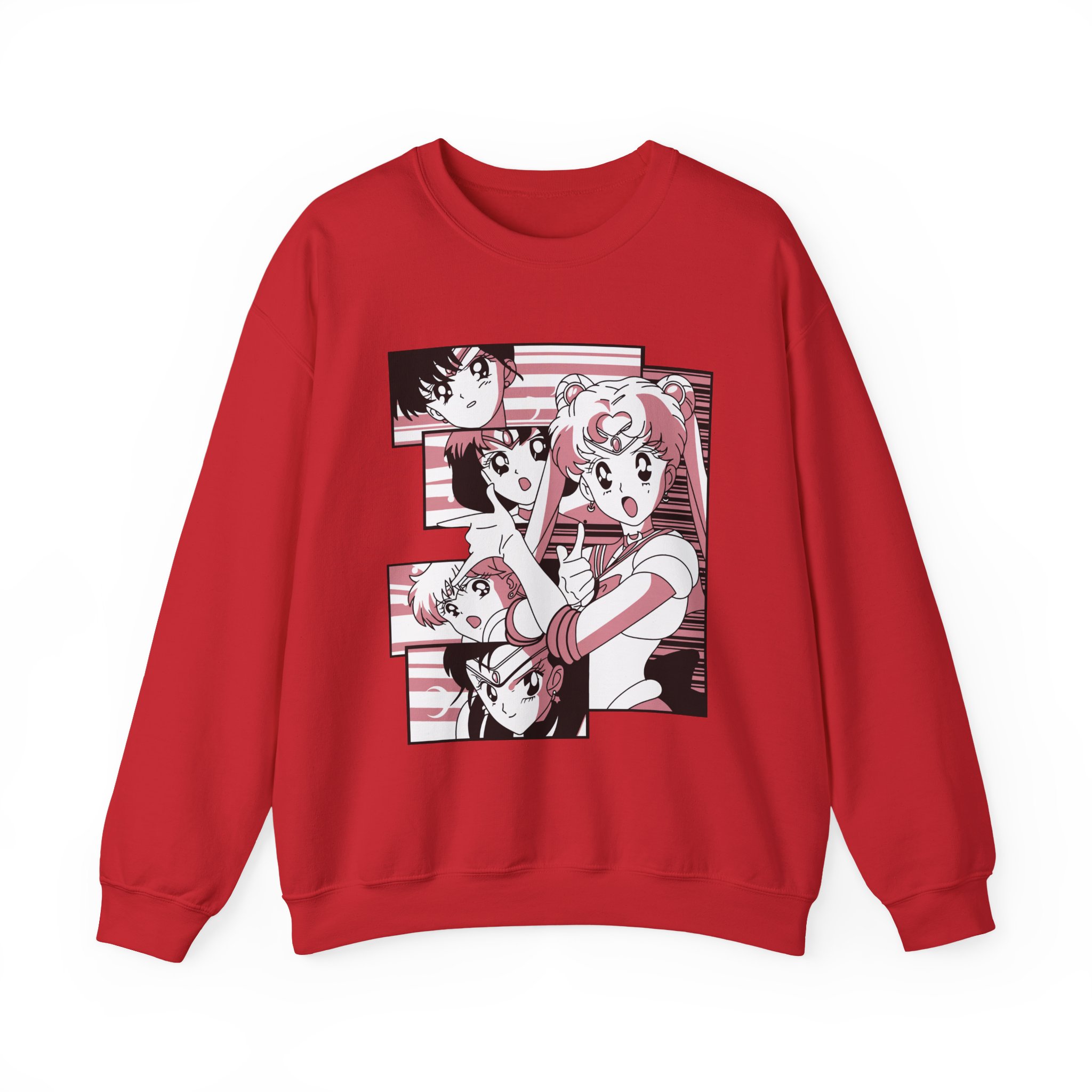Sailor Moon - Sailor Scouts Retro Anime Collage Sweatshirt - Image 11