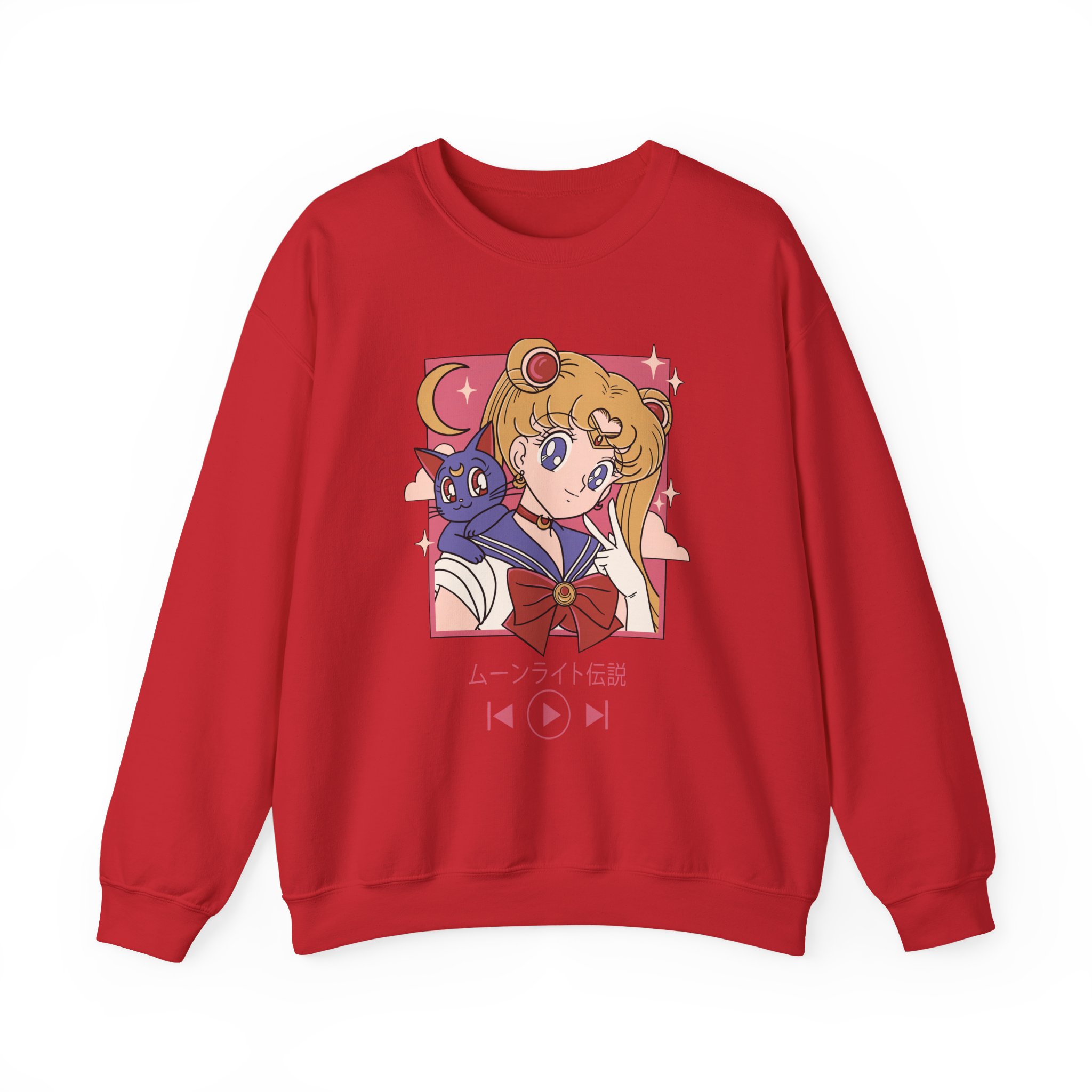 Sailor Moon - Usagi and Luna Fanart Sweatshirt - Image 12