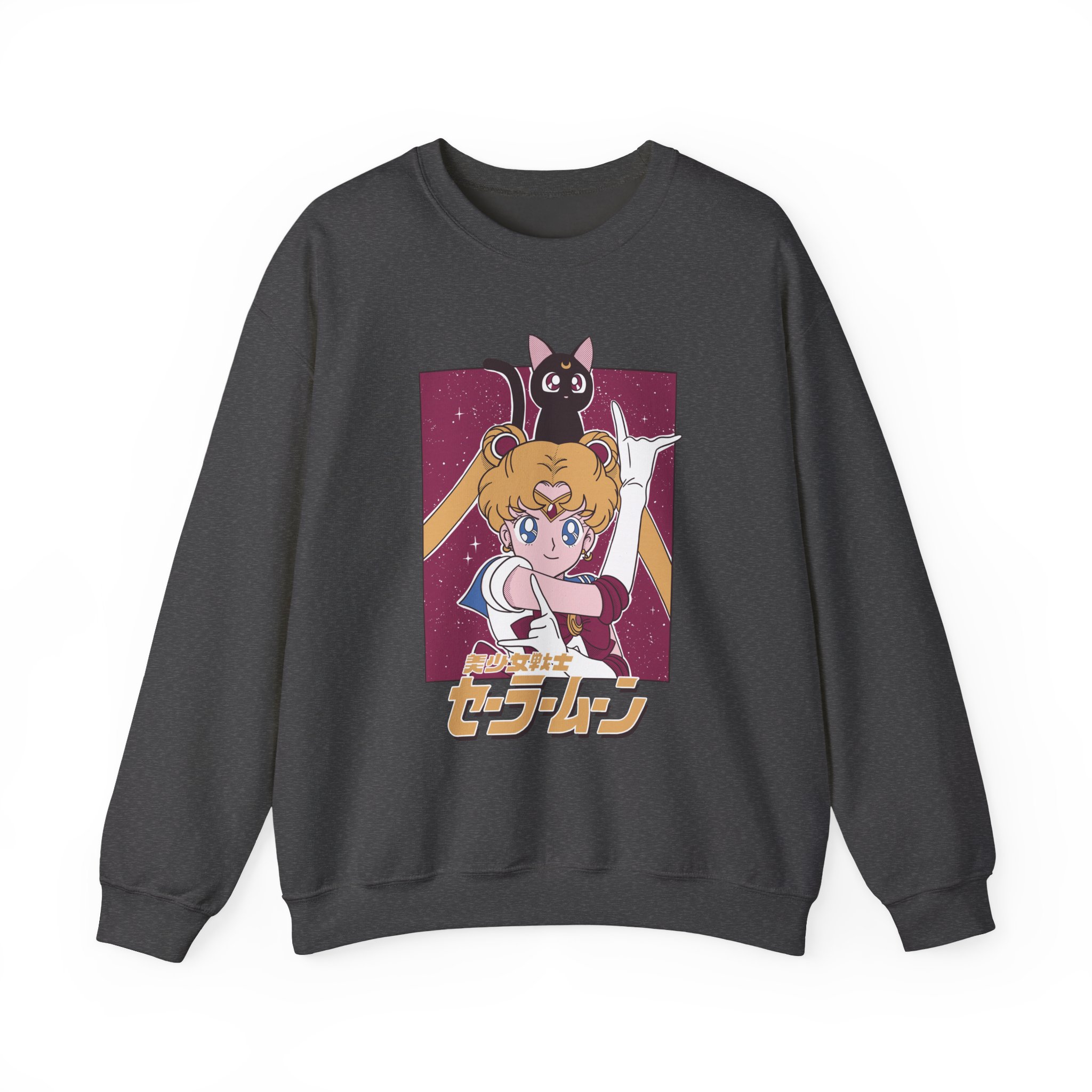 Sailor Moon and Luna Vintage Aesthetic Sweatshirt - Image 9