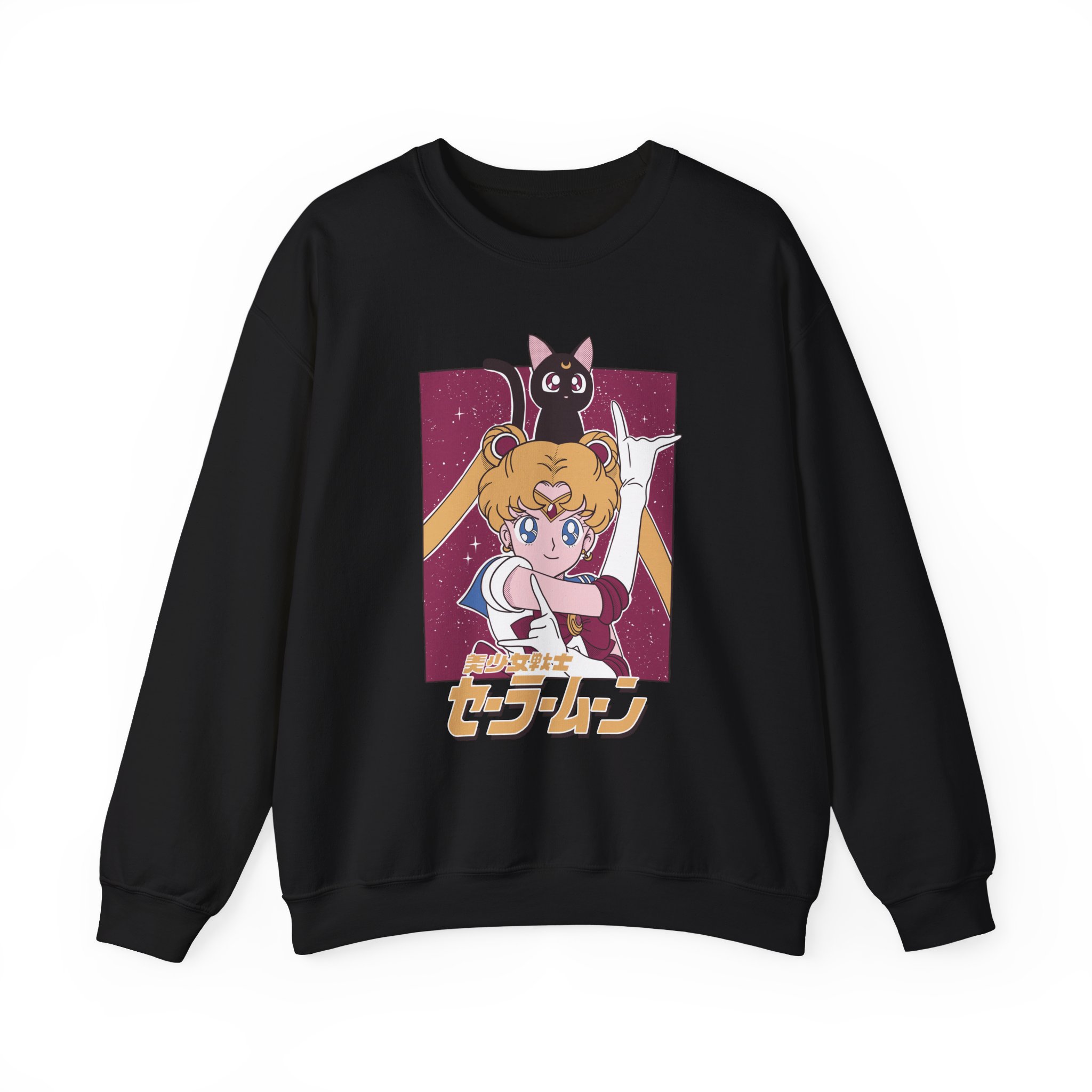 Sailor Moon and Luna Vintage Aesthetic Sweatshirt