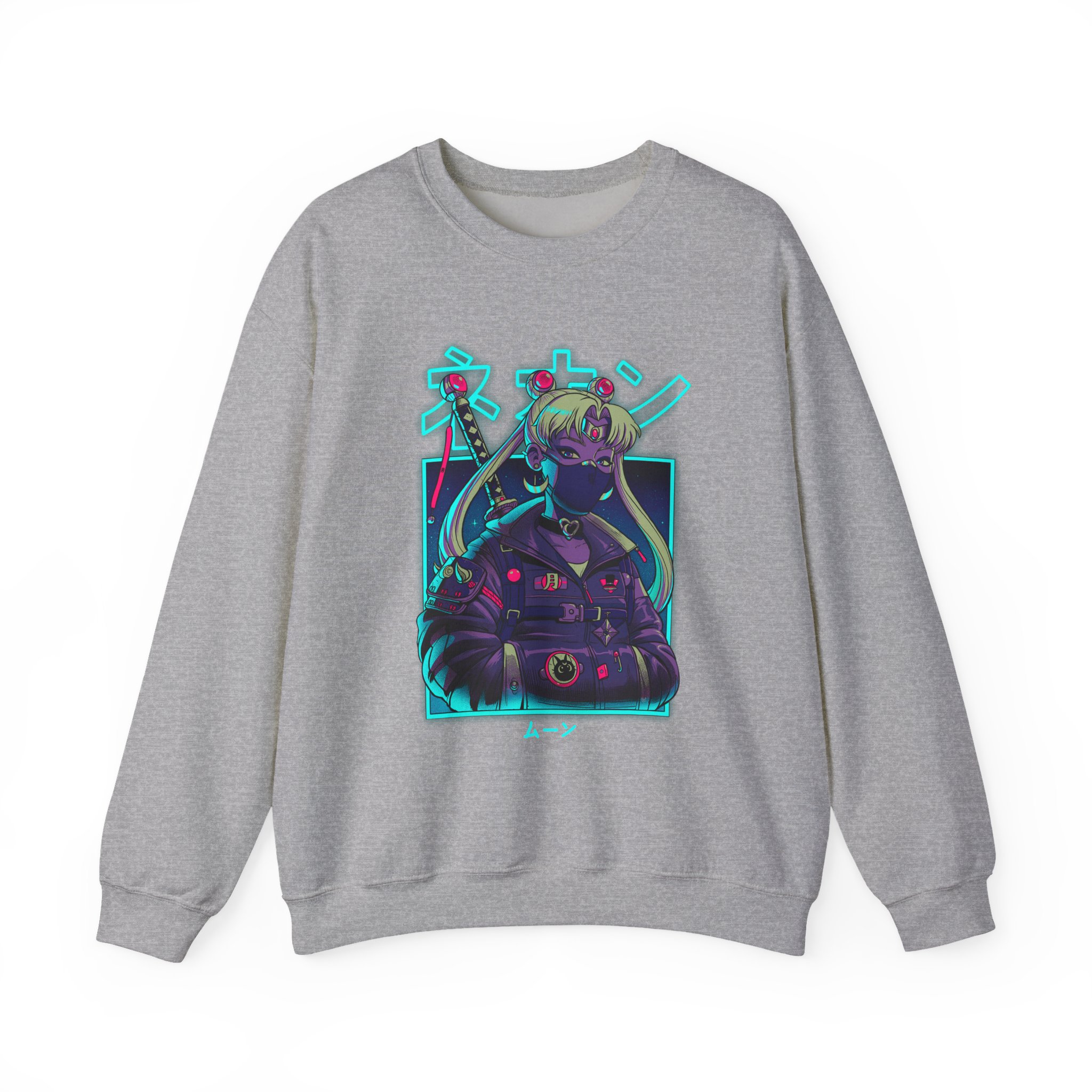 Sailor Moon Cyberpunk Neon Sweatshirt - Image 6
